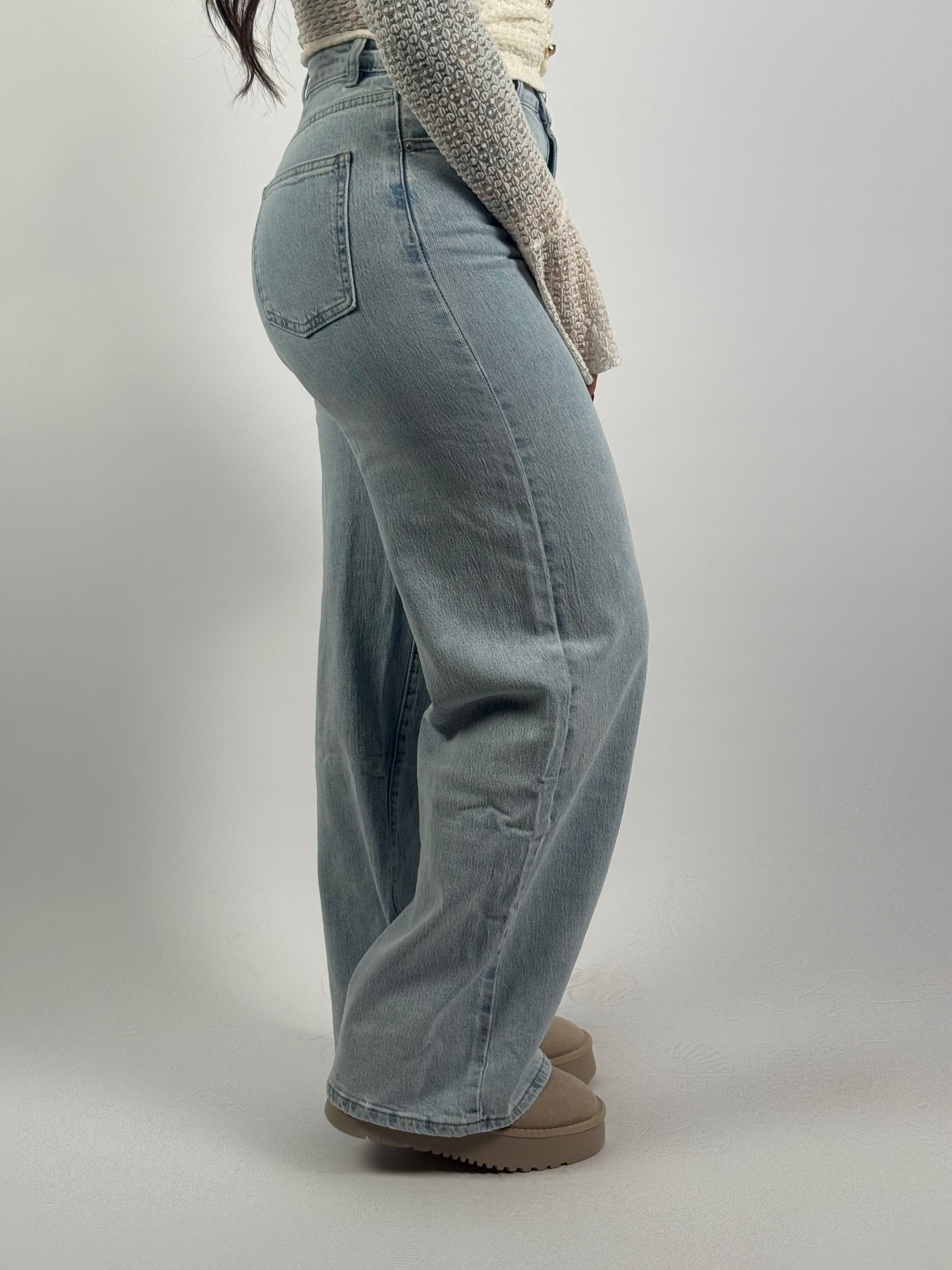 Jeans L 3362-3 Wide Leg Blauw