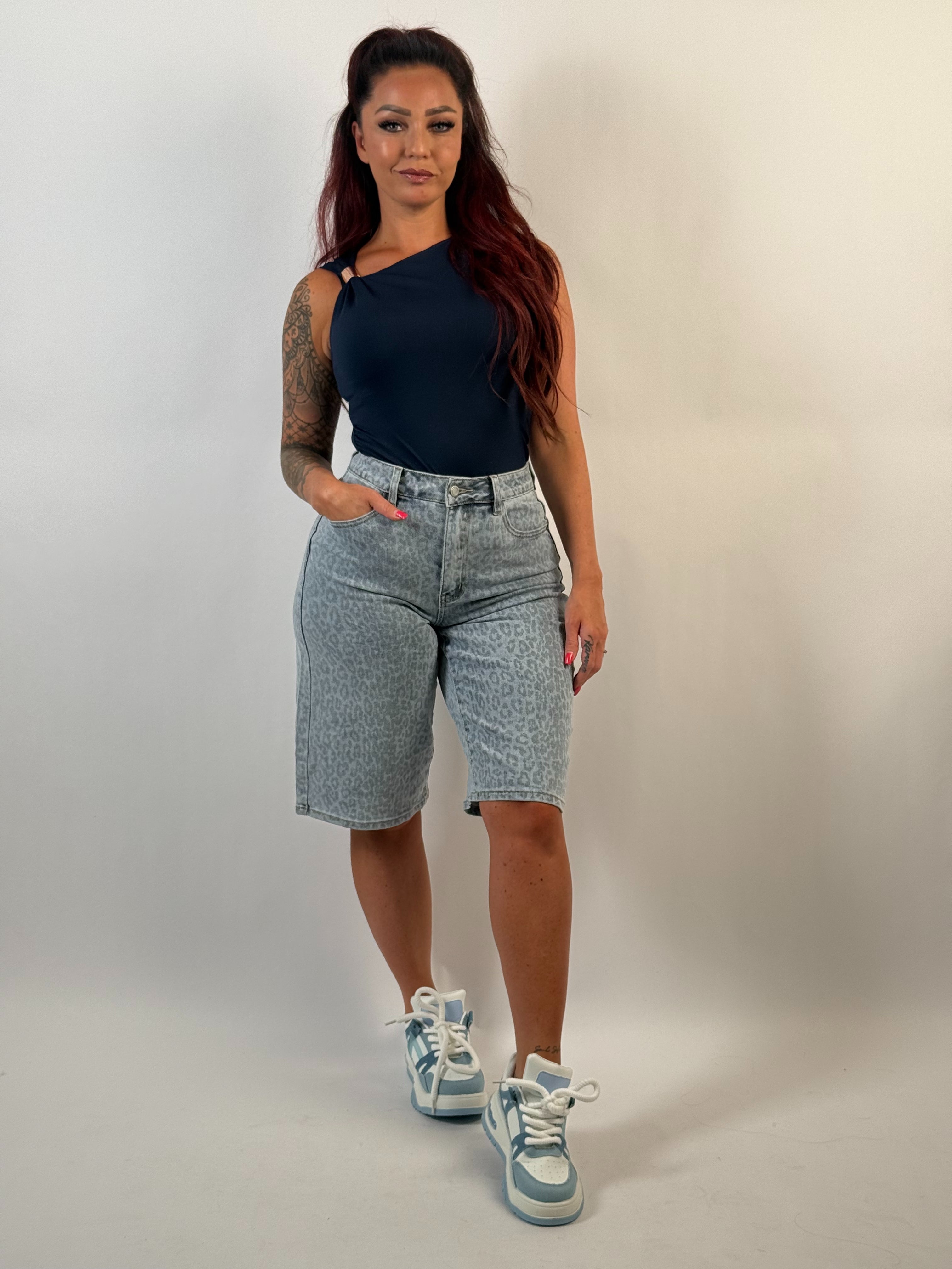 Jeans Short B 8065-80 Leo Blauw