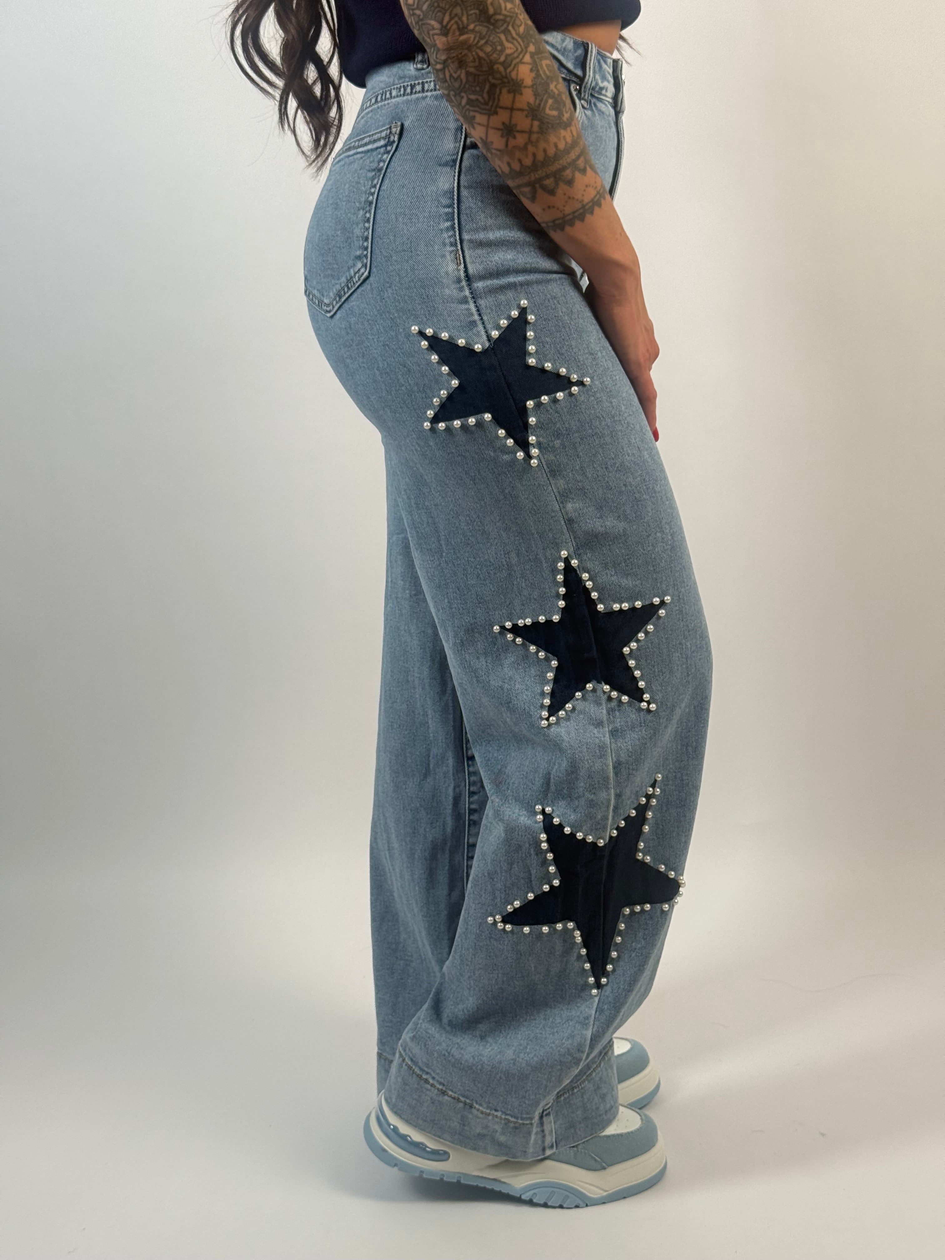 Jeans J 9328 Ster Wide Leg Blauw