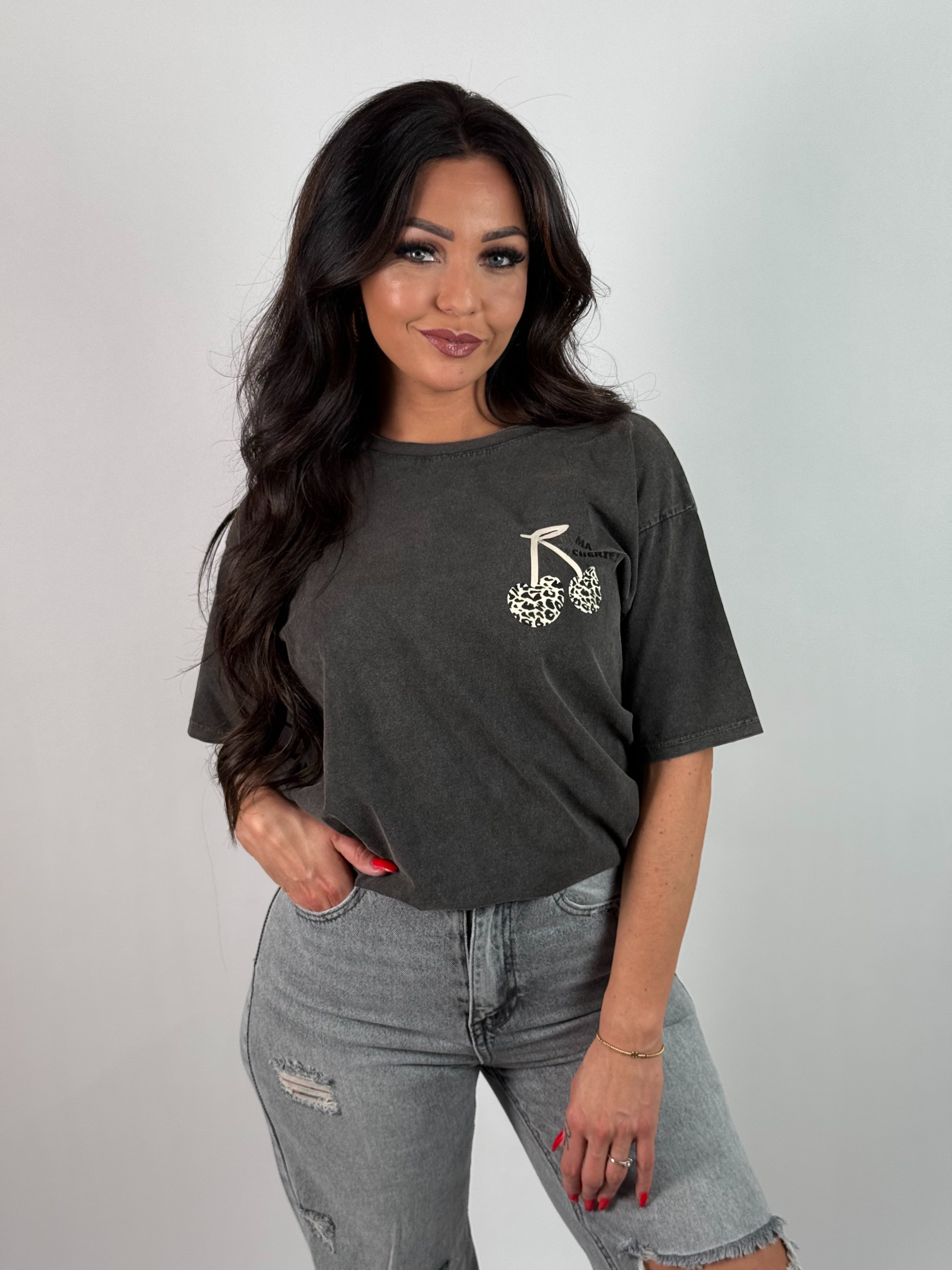 Shirt Cherry Grijs