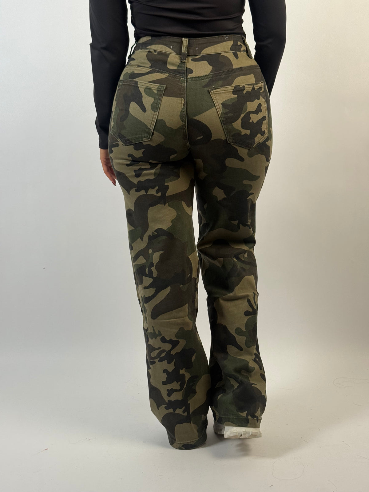 Jeans B Camou 16165 Wide Groen