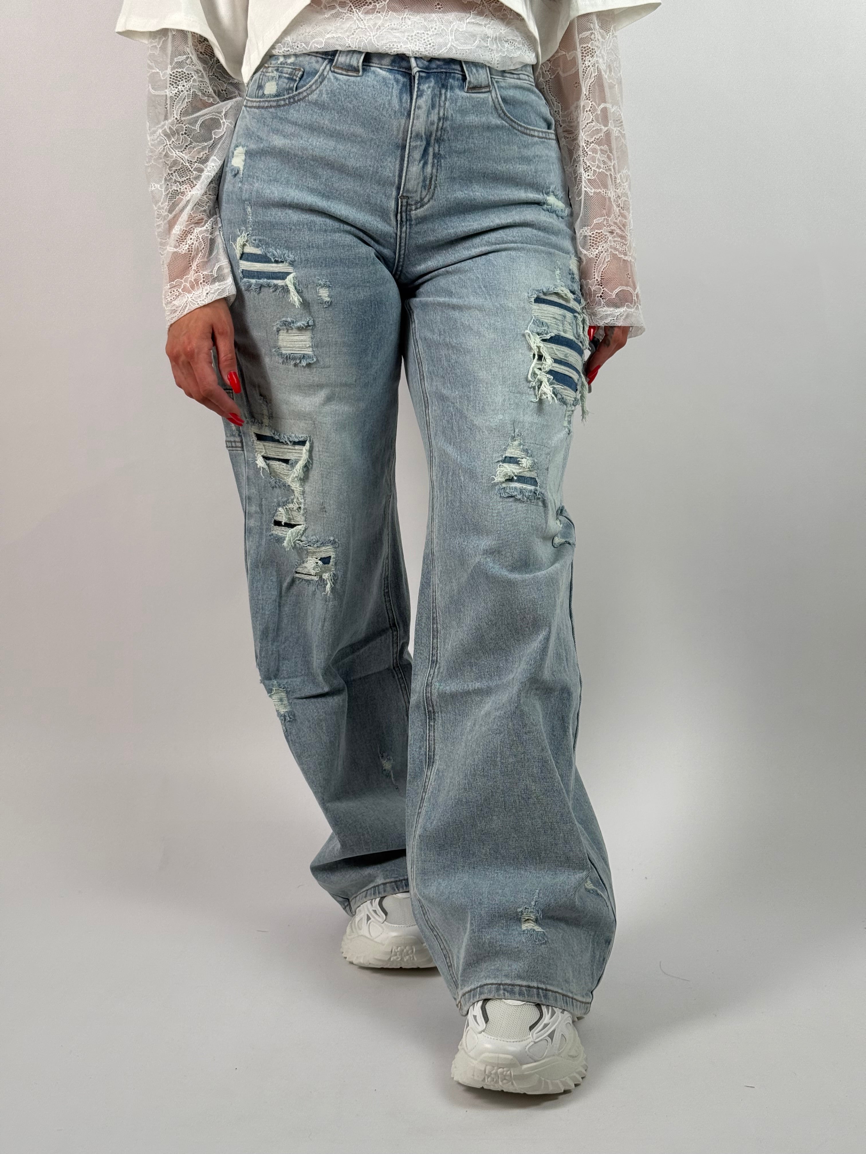 Jeans L 1170-60 Wide Leg Blauw
