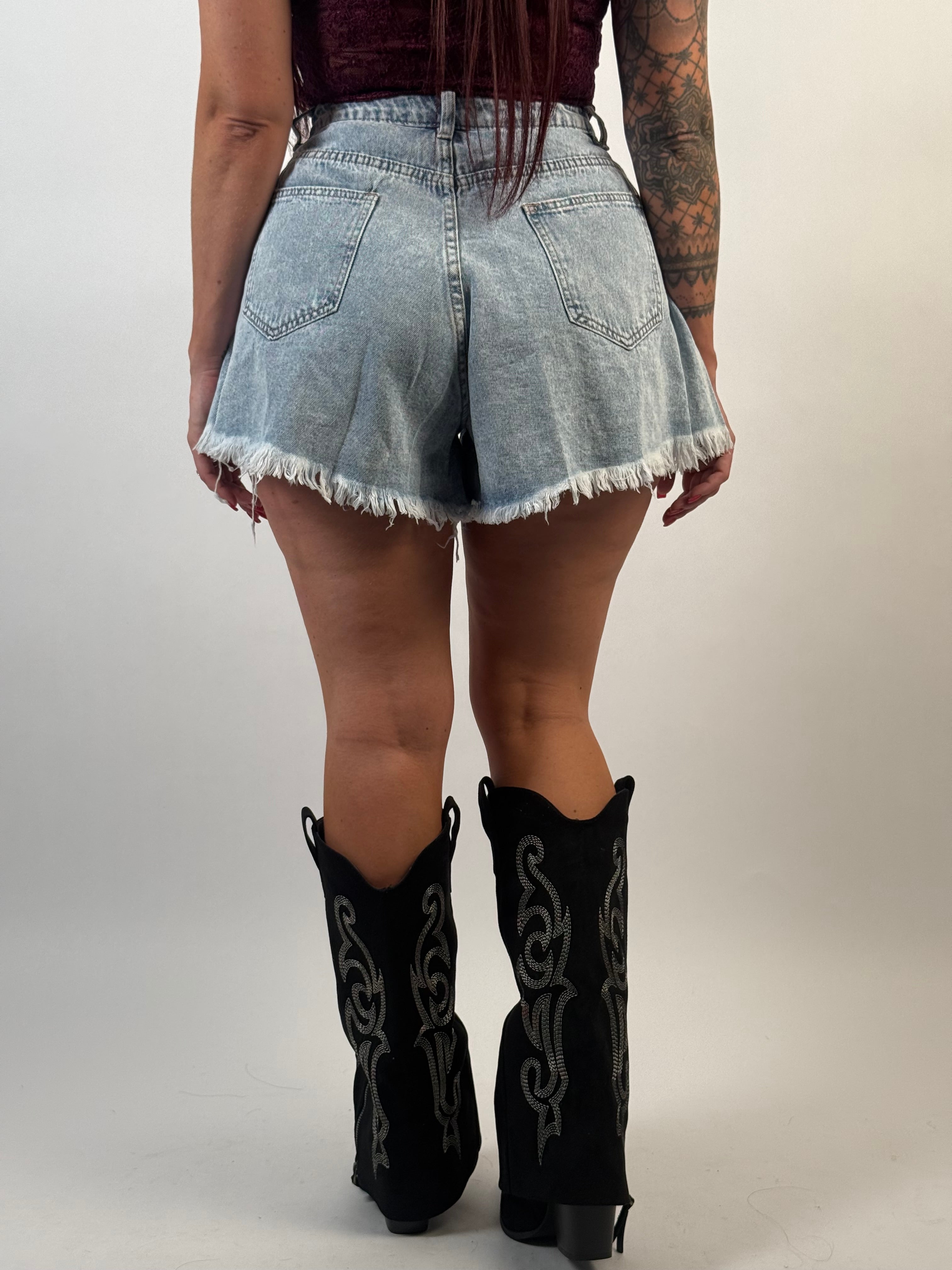 Jeans Short L 8698 Blauw