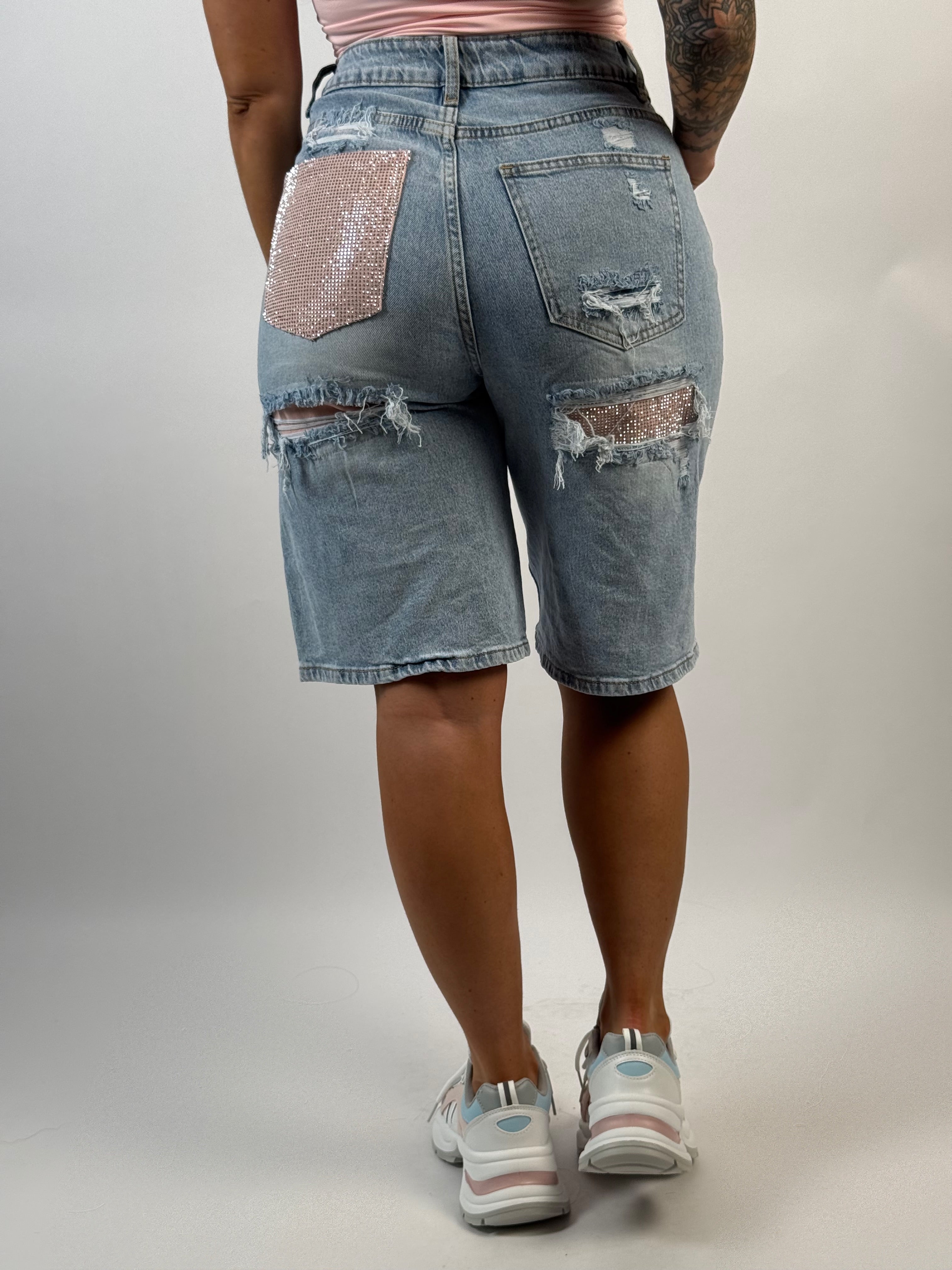 Jeans Short L 8064 Zak Blauw