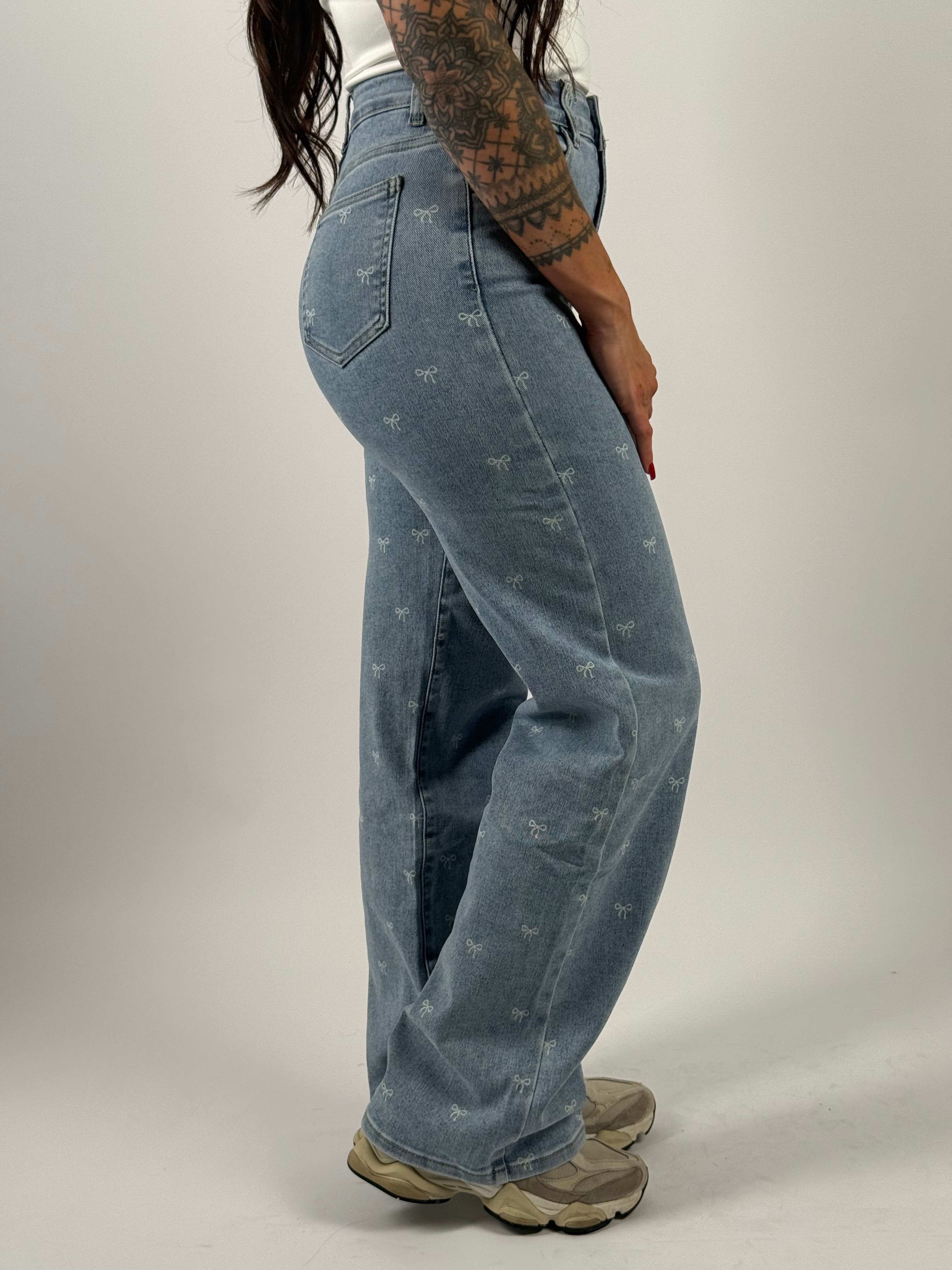 Jeans H 6751 Strik Wide Leg Blauw