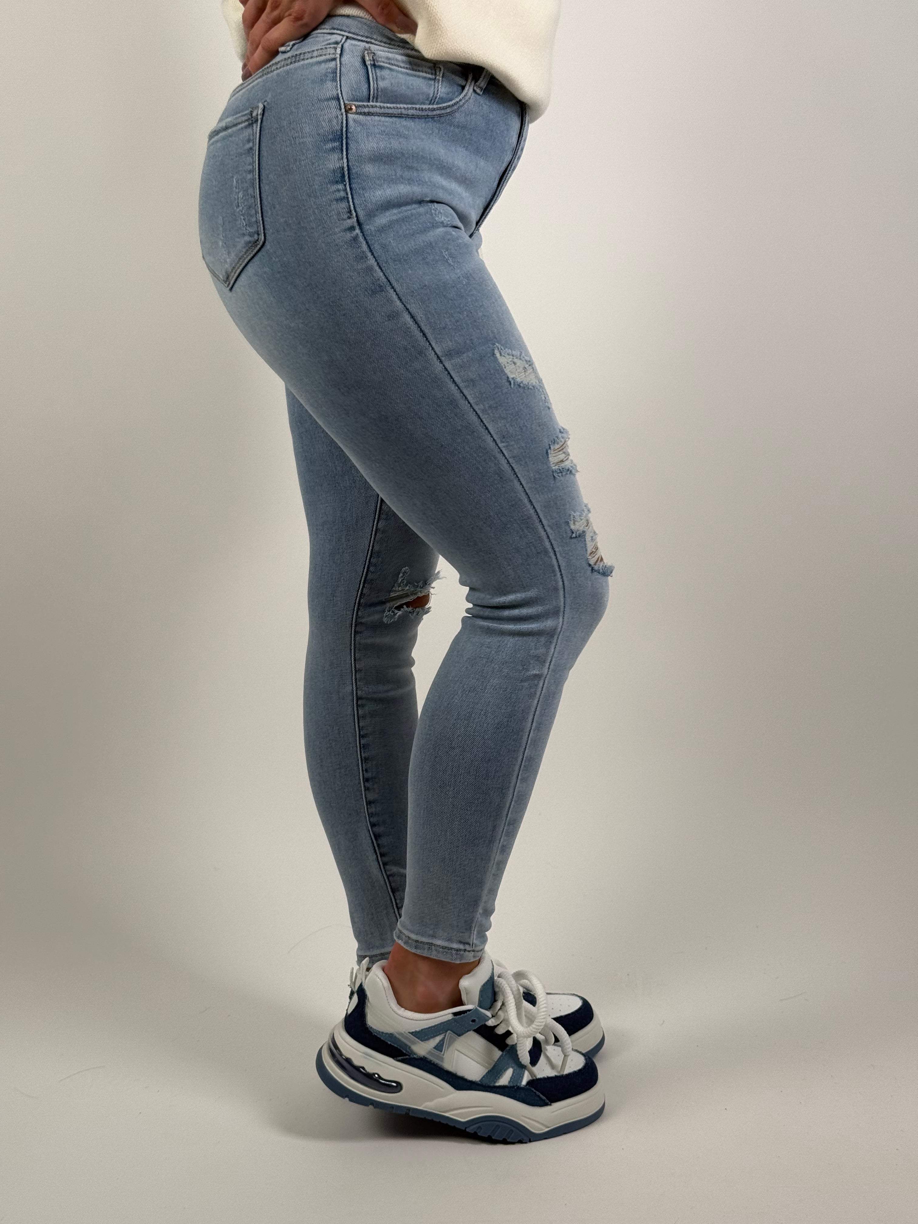 Jeans L 377-79 Skinny Blauw