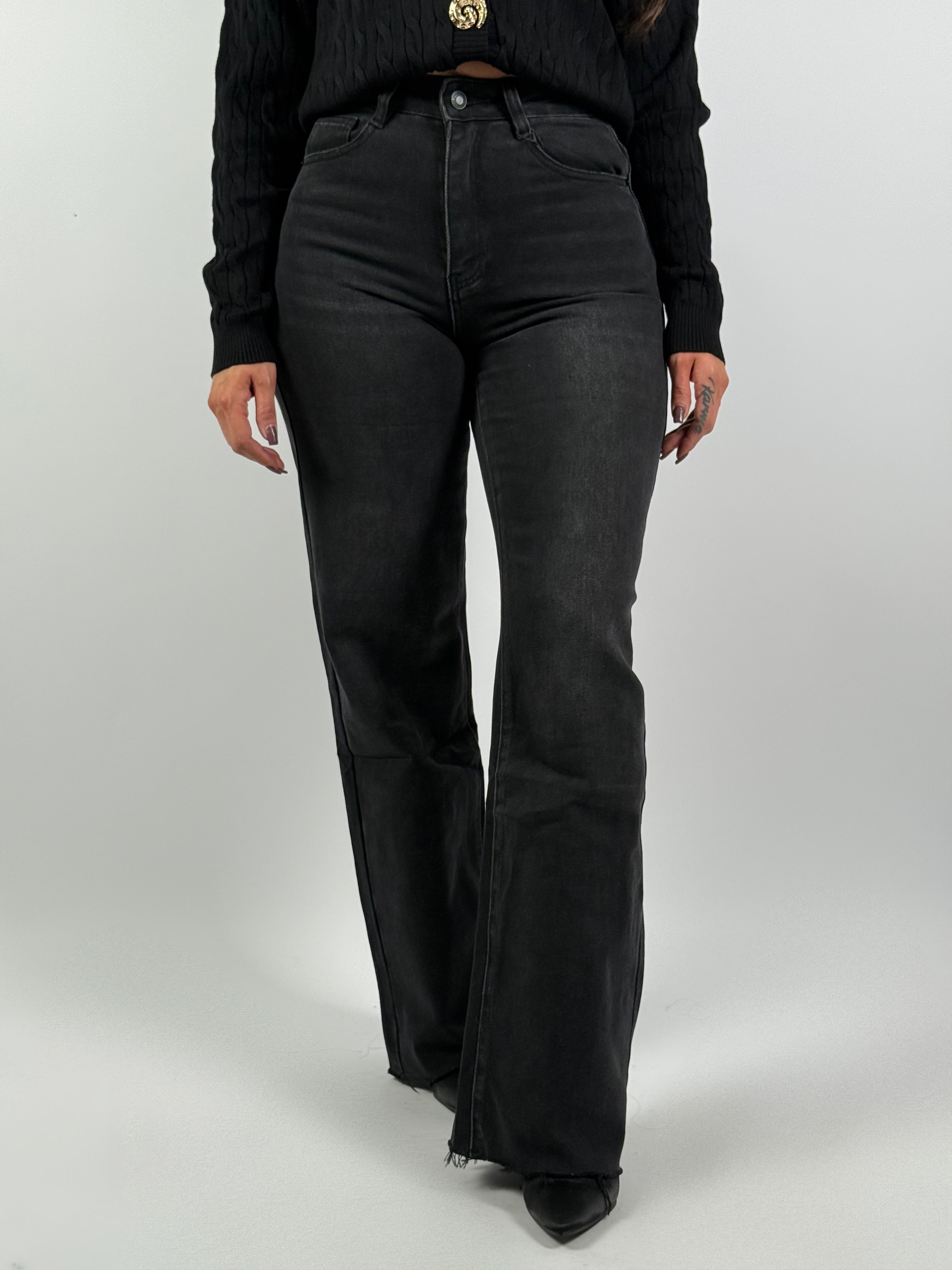 Jeans L 6286-2 Wide Leg Grijs