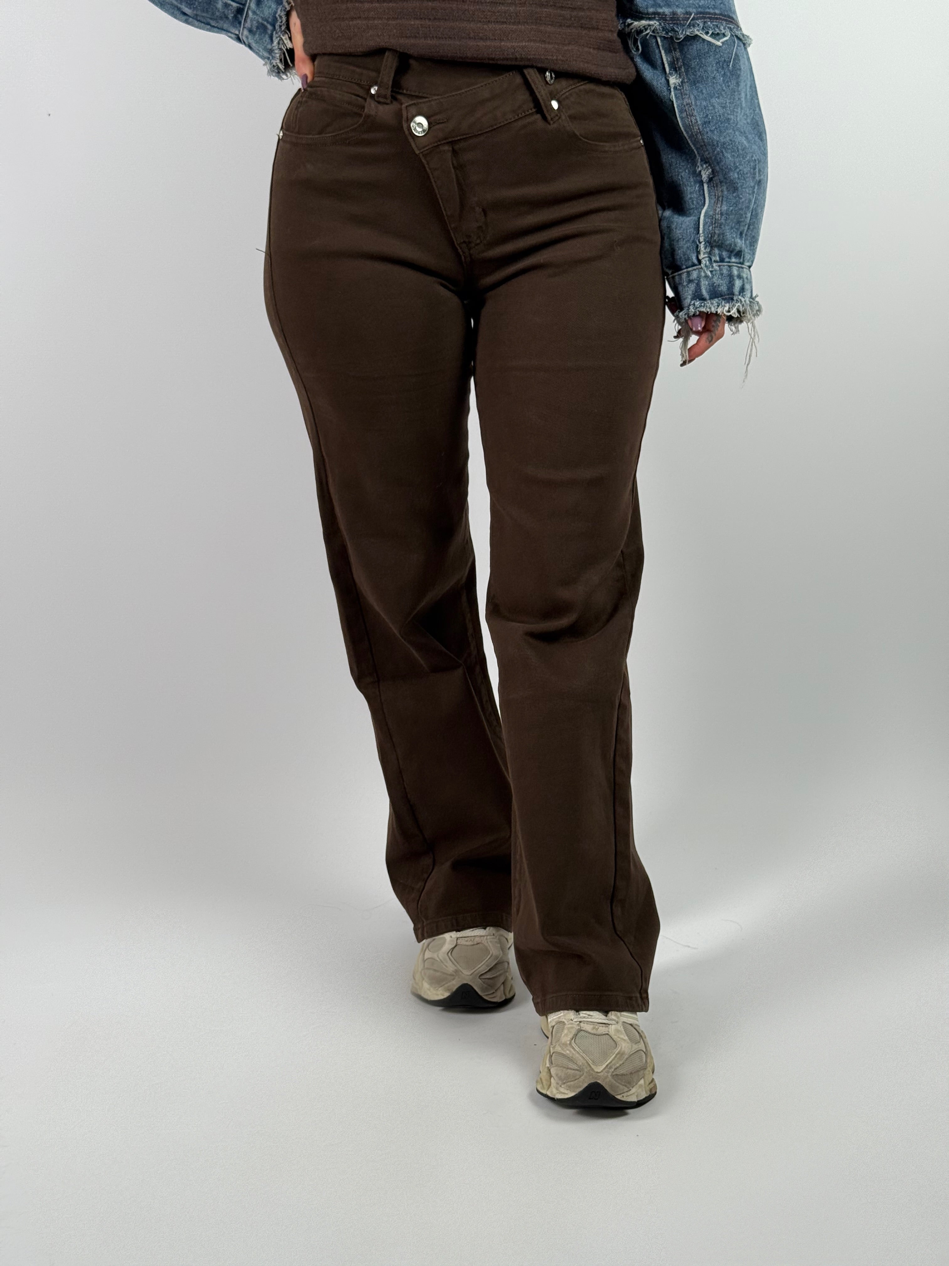 Jeans B 1209 Wide Leg Bruin