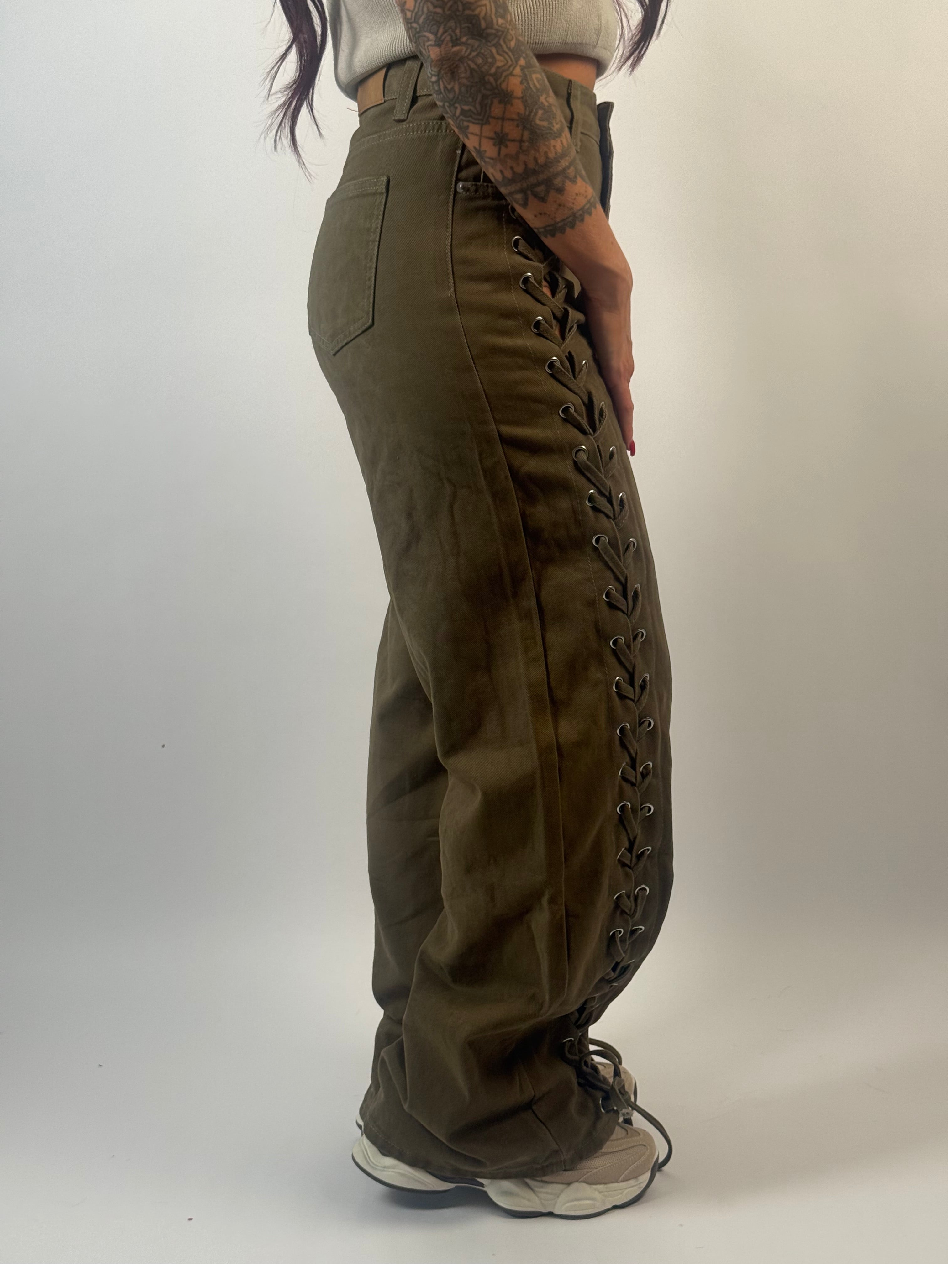 Jeans Veter Wide Groen
