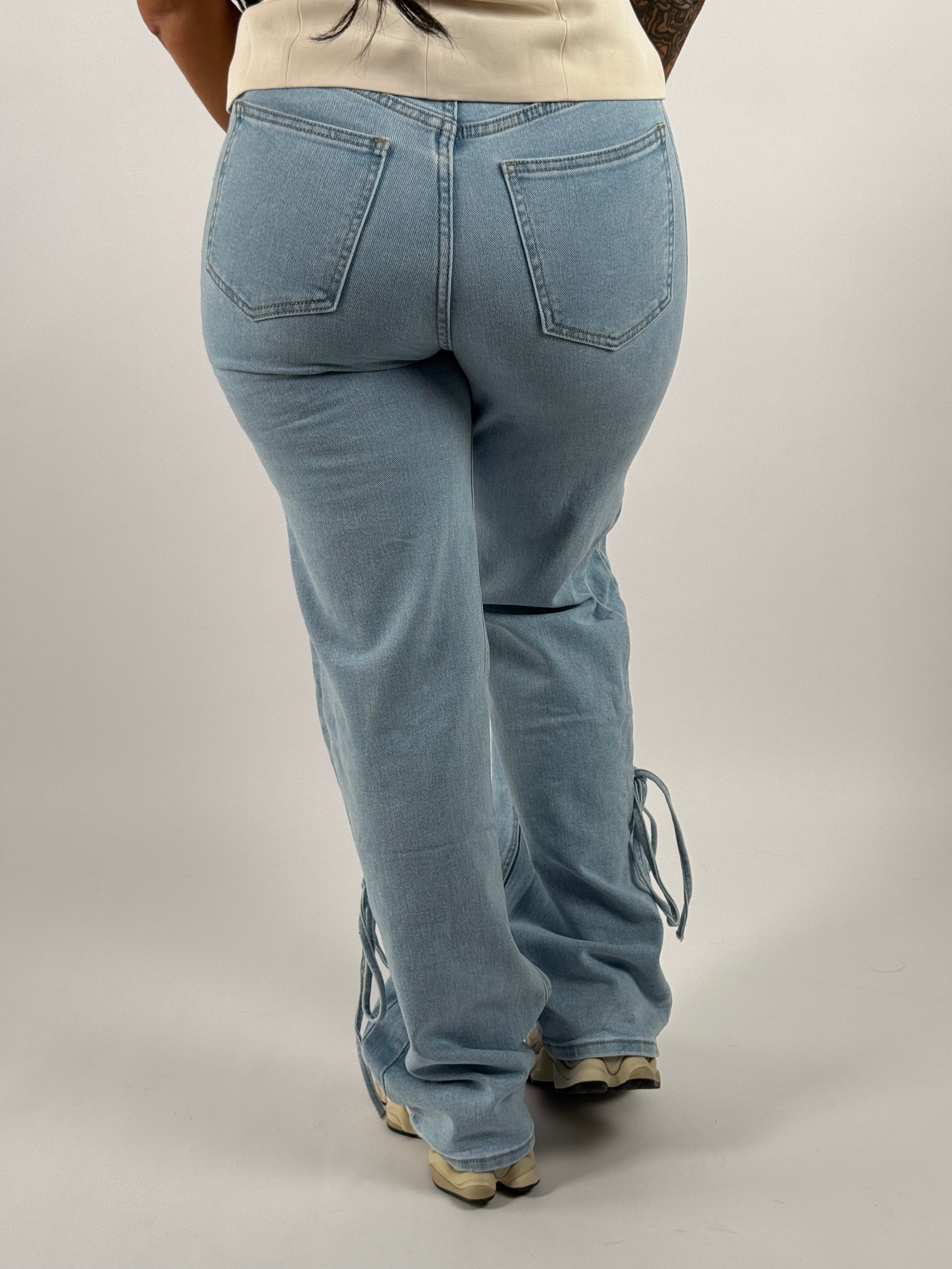 Jeans R 3056 Strik Wide Leg Blauw