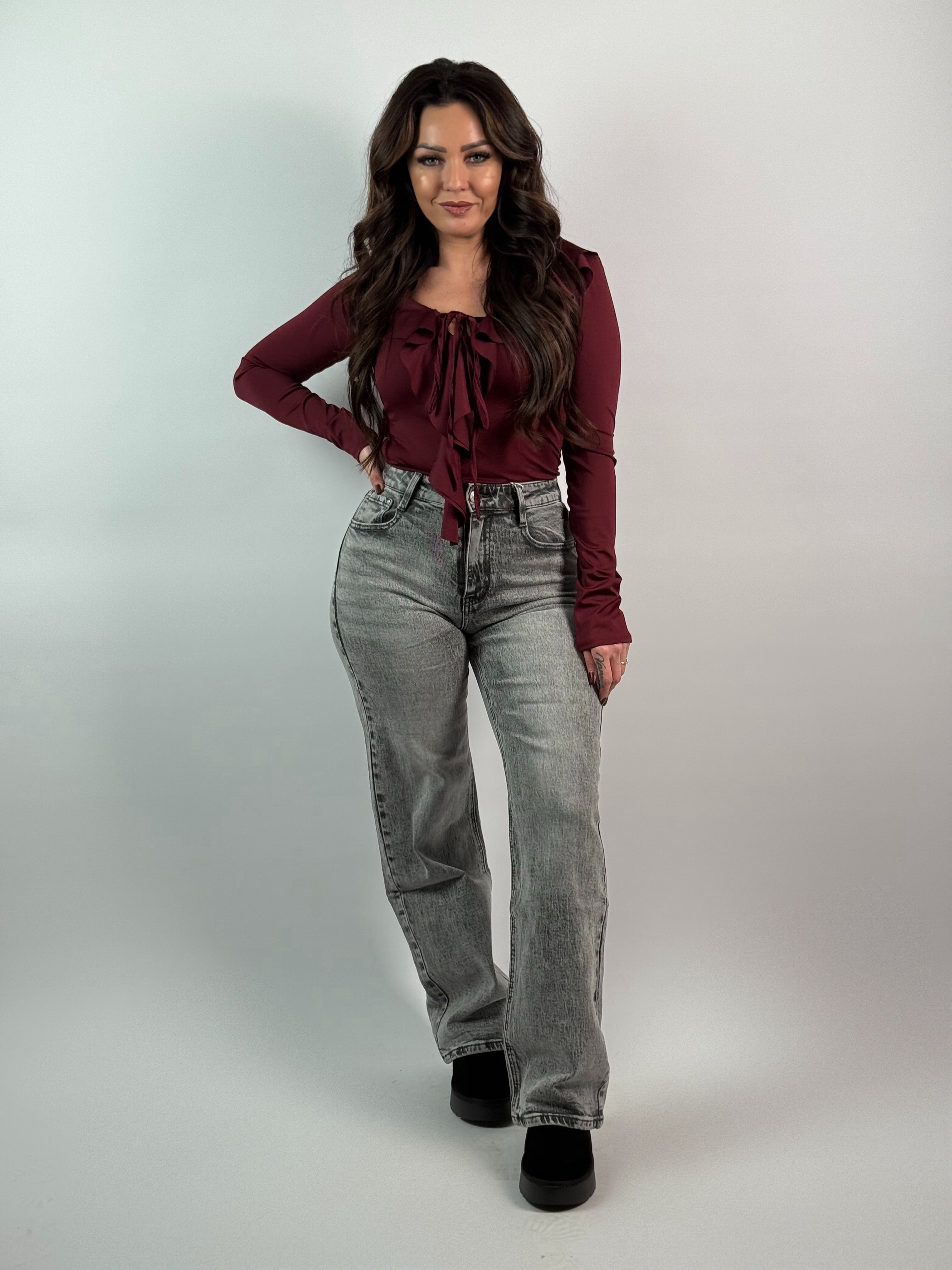 Jeans Y 5337 Wide Leg Grijs