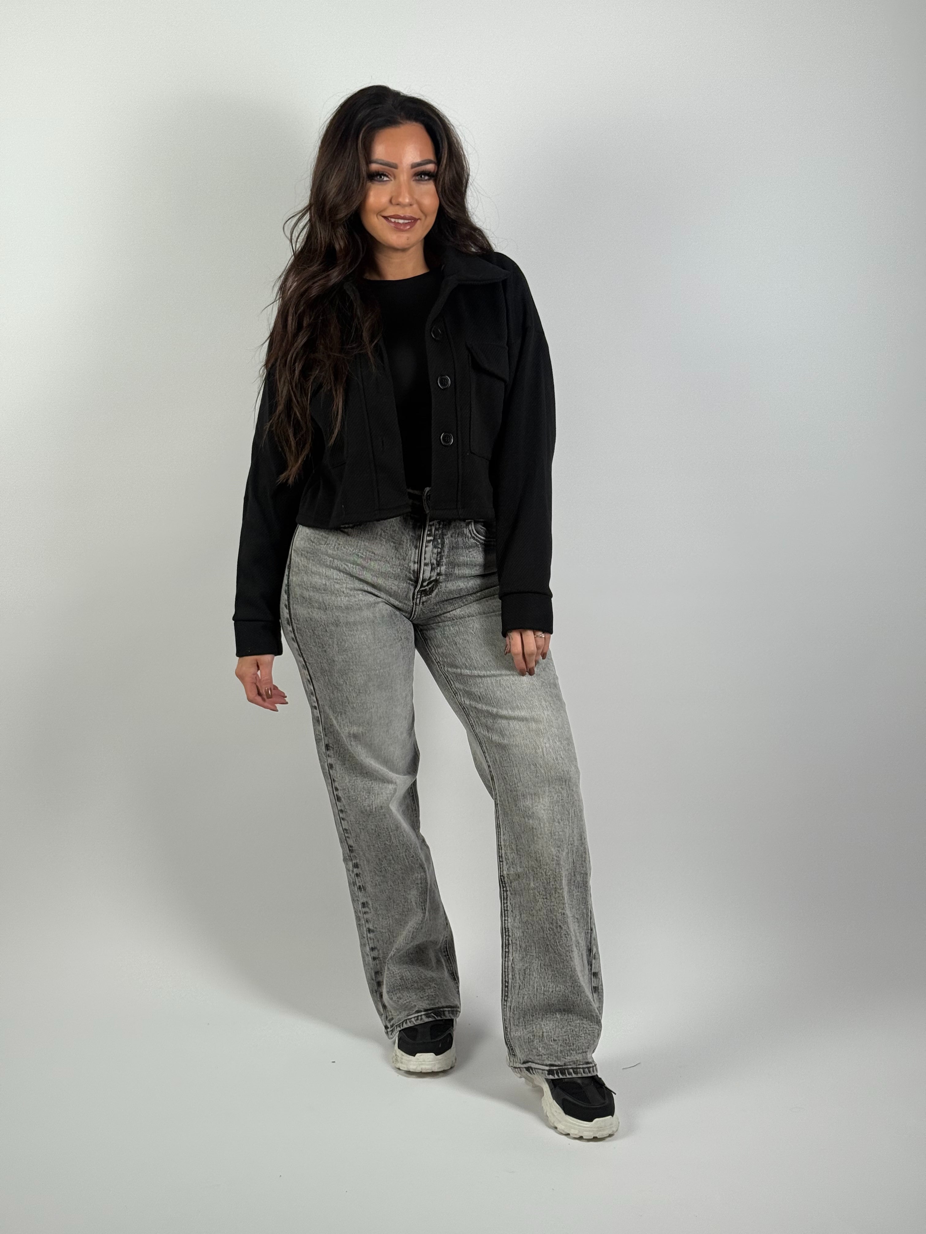 Jeans F 5337 Wide Leg Grijs