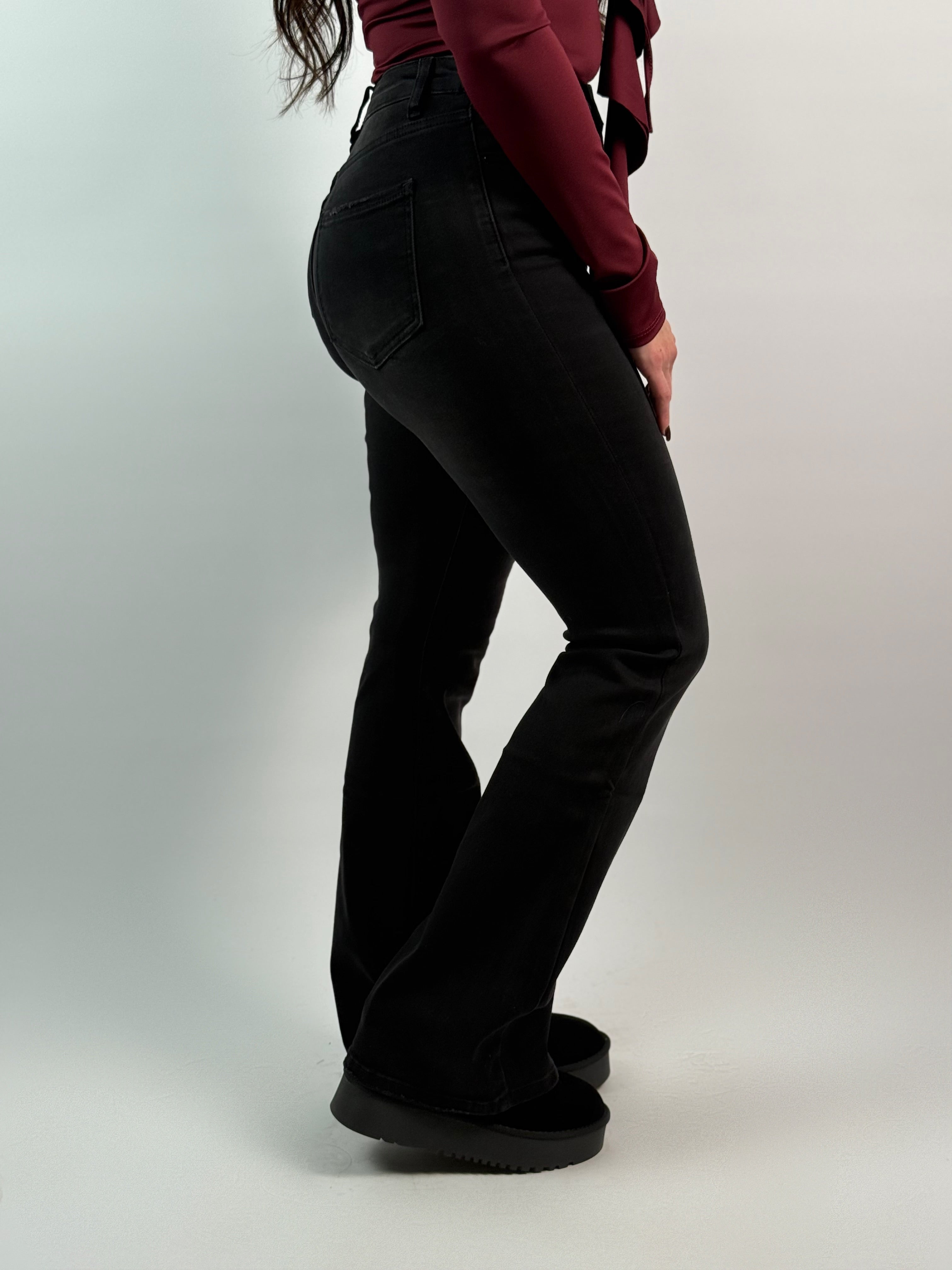 Jeans Flared L 6141-4 Zwart