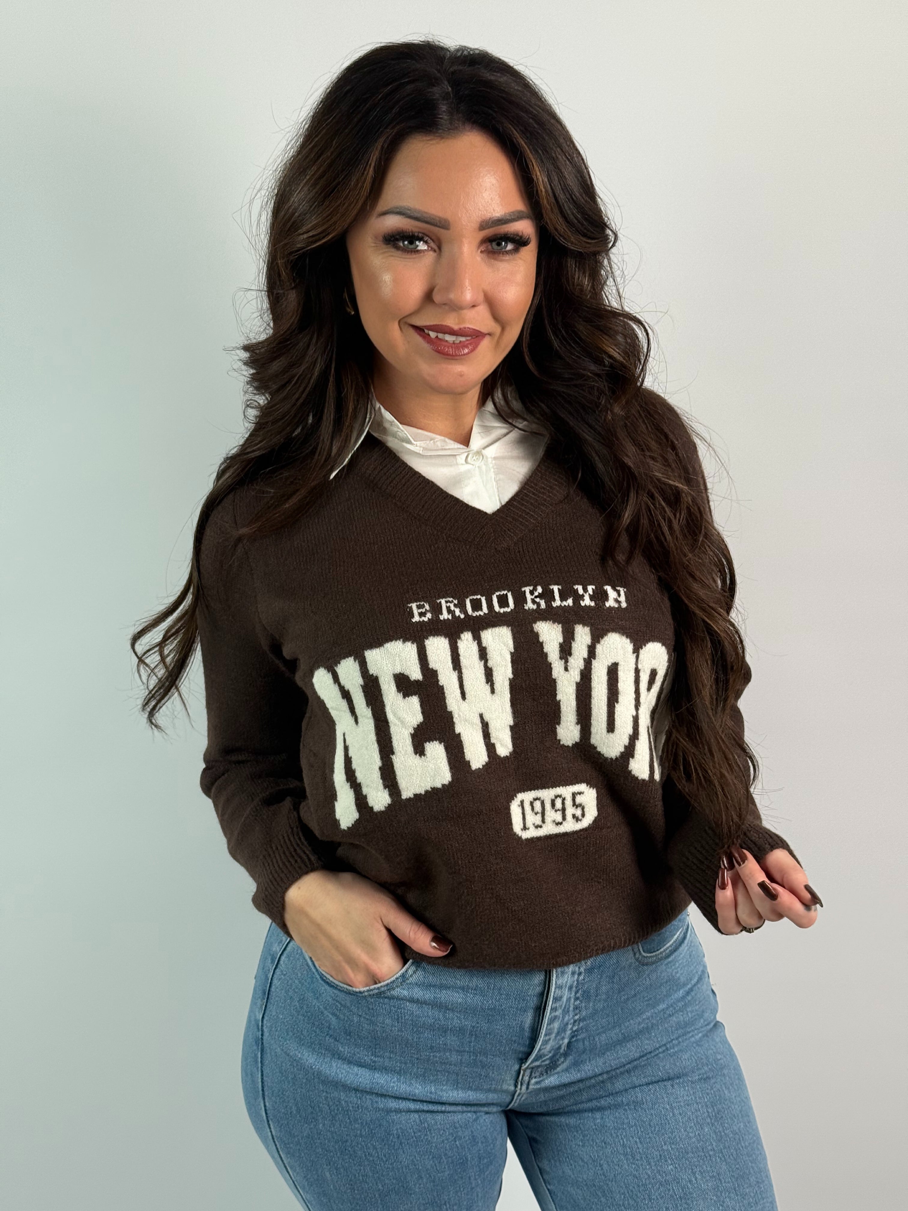 Trui NY Blouse Bruin