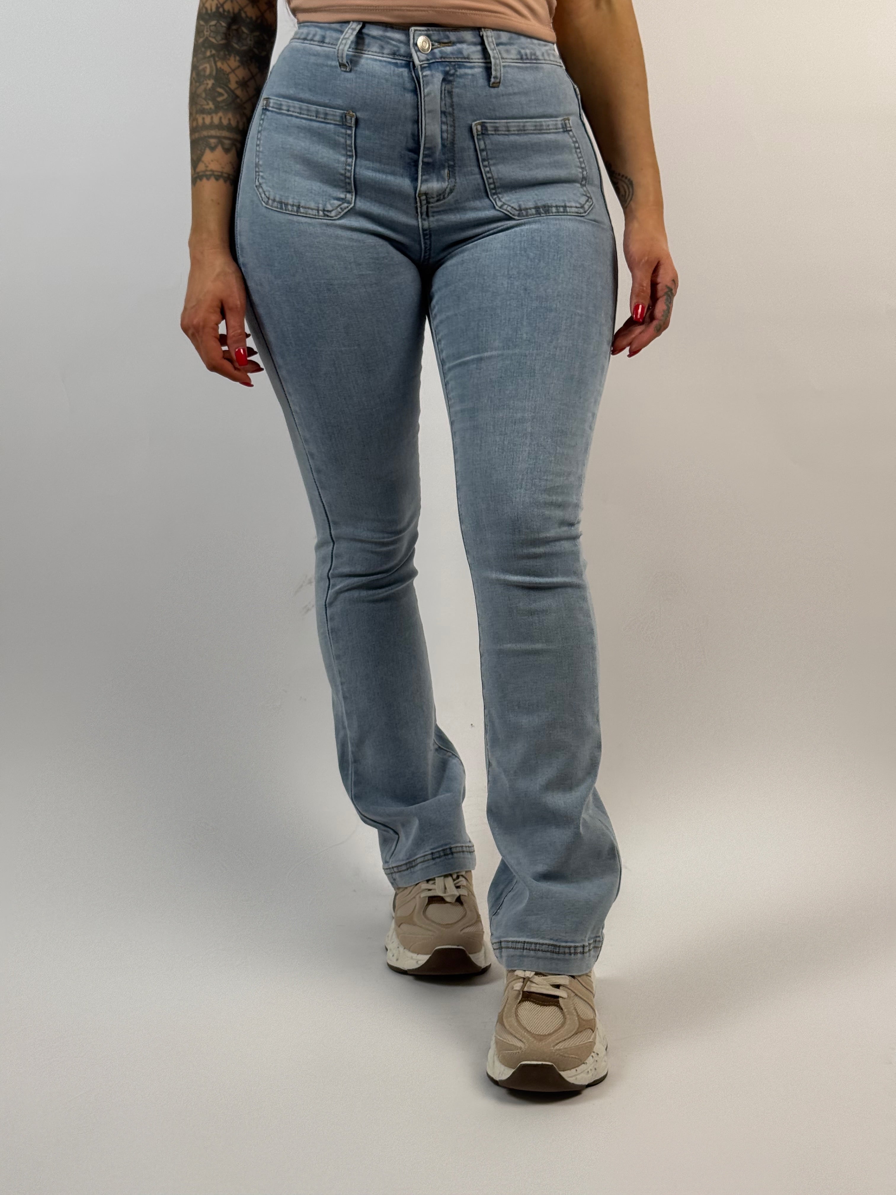 Jeans E 2377 Flared Blauw