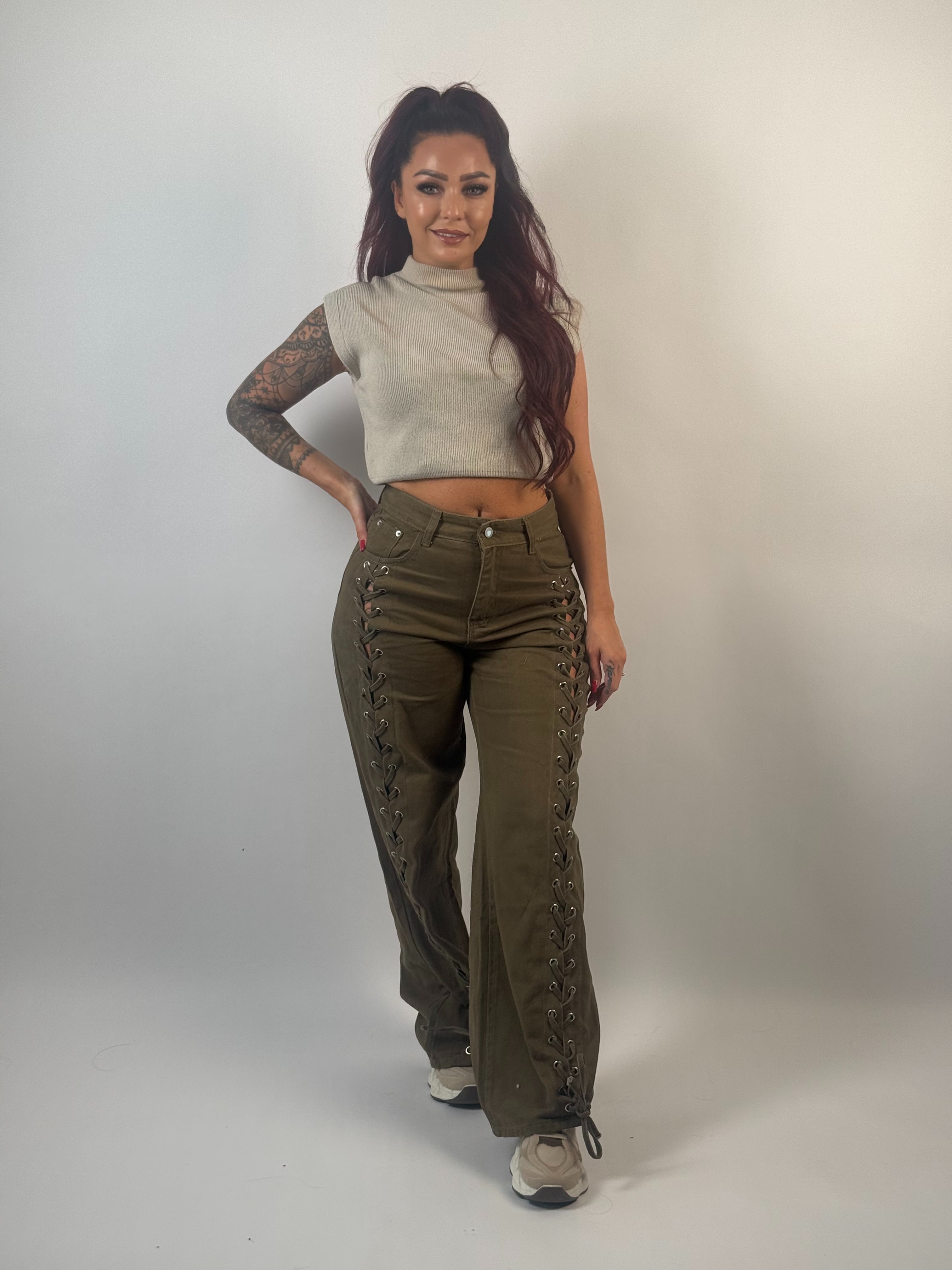 Jeans Veter Wide Groen