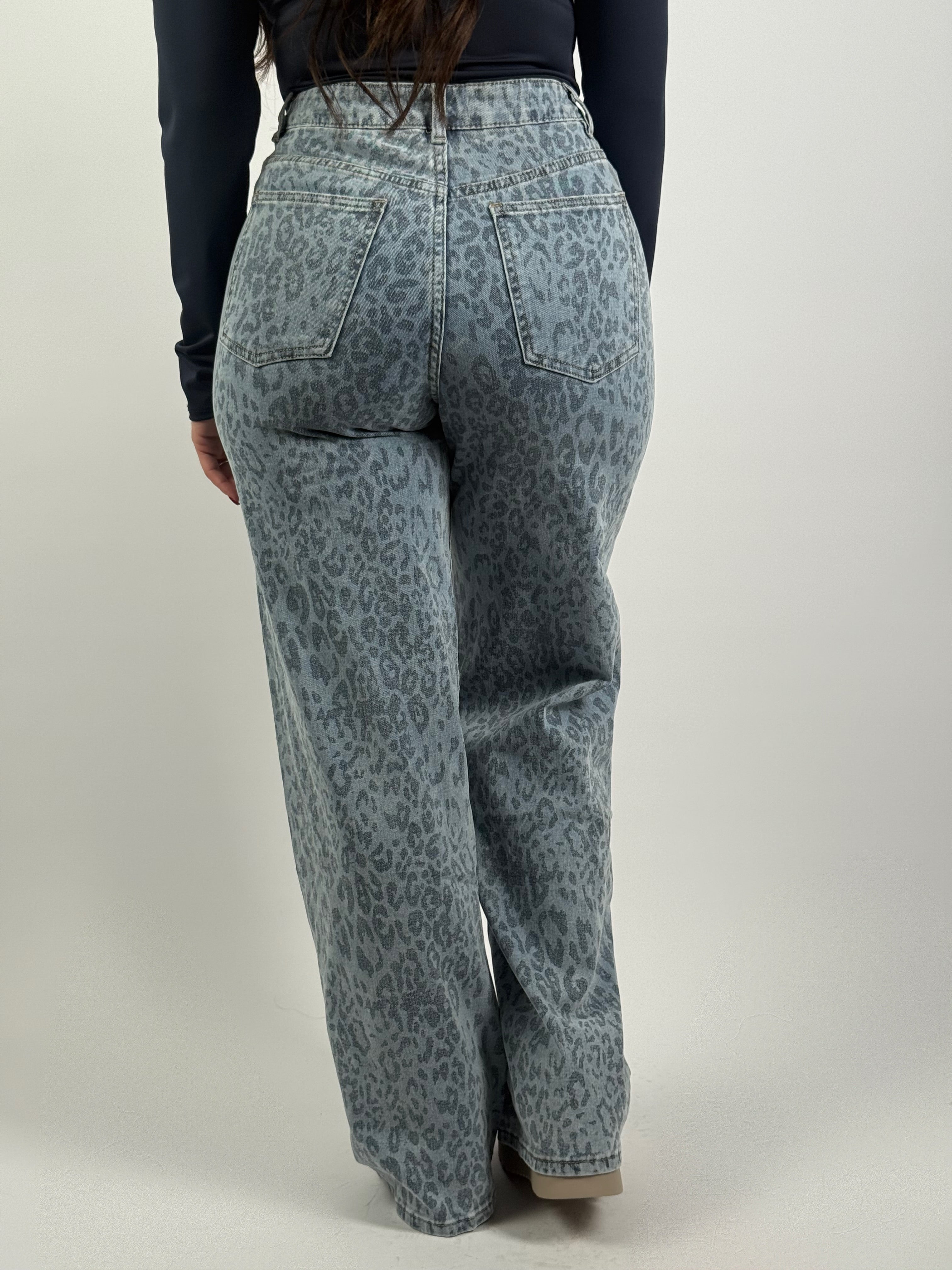 Jeans L 3366-1 Leo Wide Leg Blauw