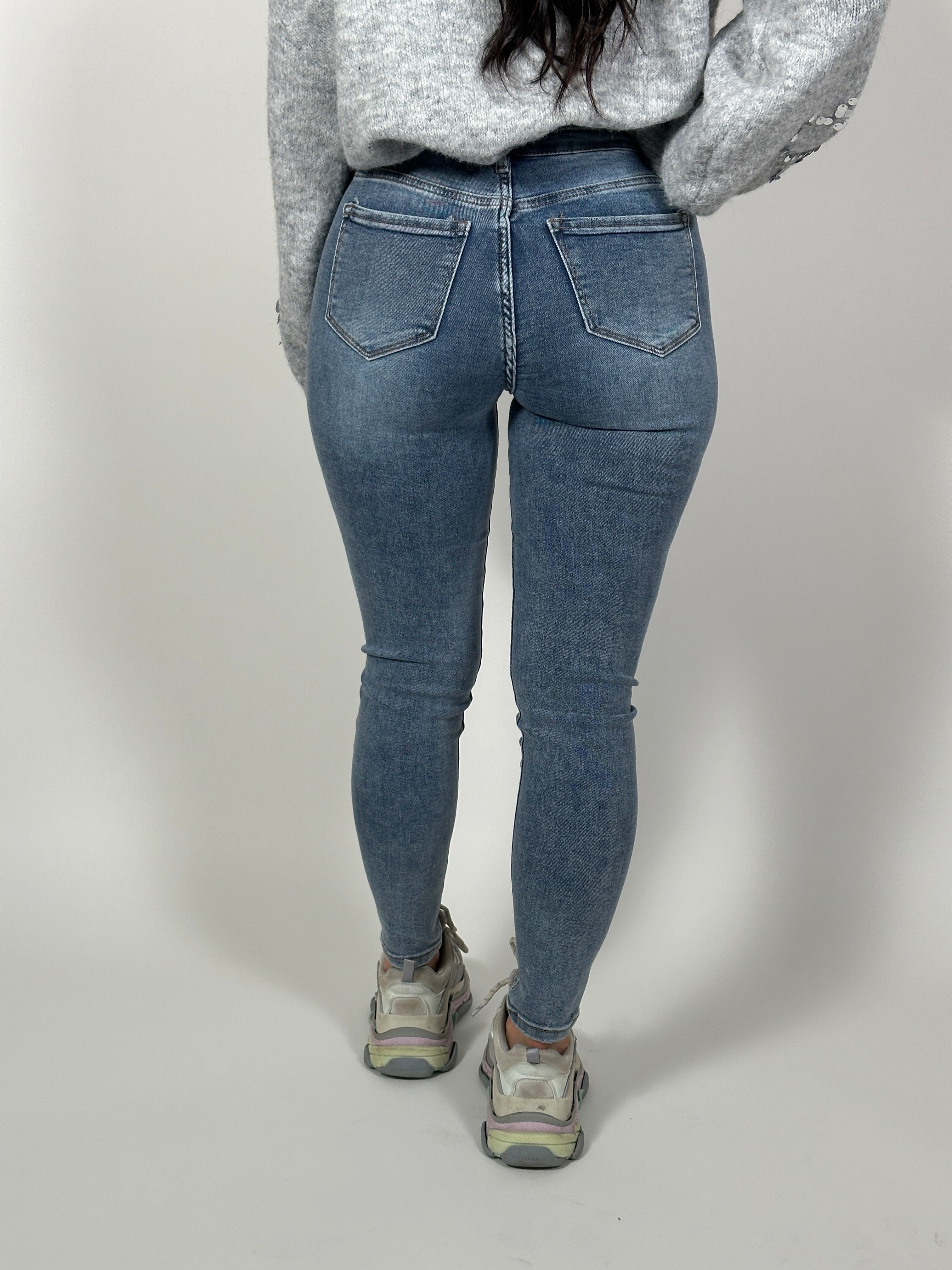 Jeans L 377-84 Skinny Blauw