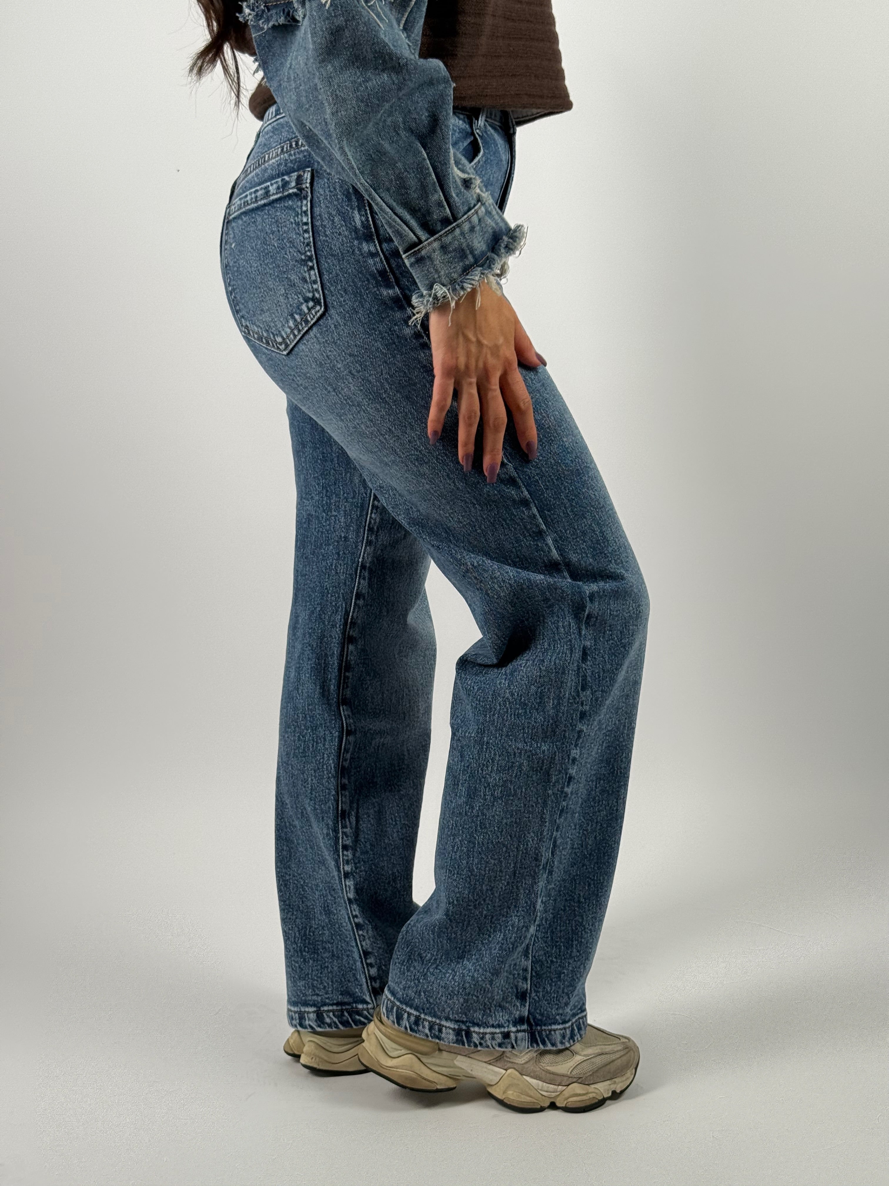 Jeans B 66197 Wide Leg Blauw