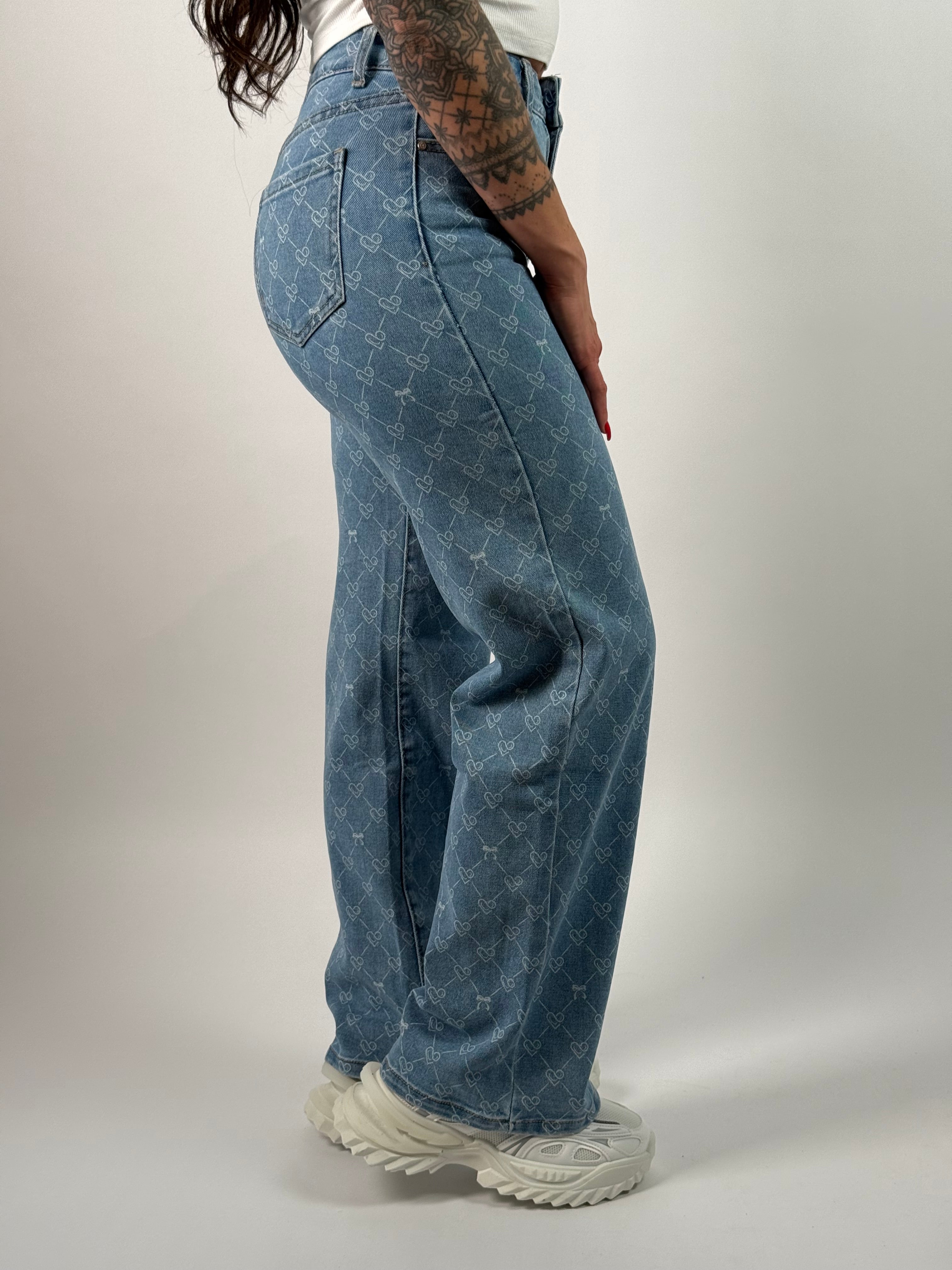 Jeans B 66095 Wide Leg Blauw