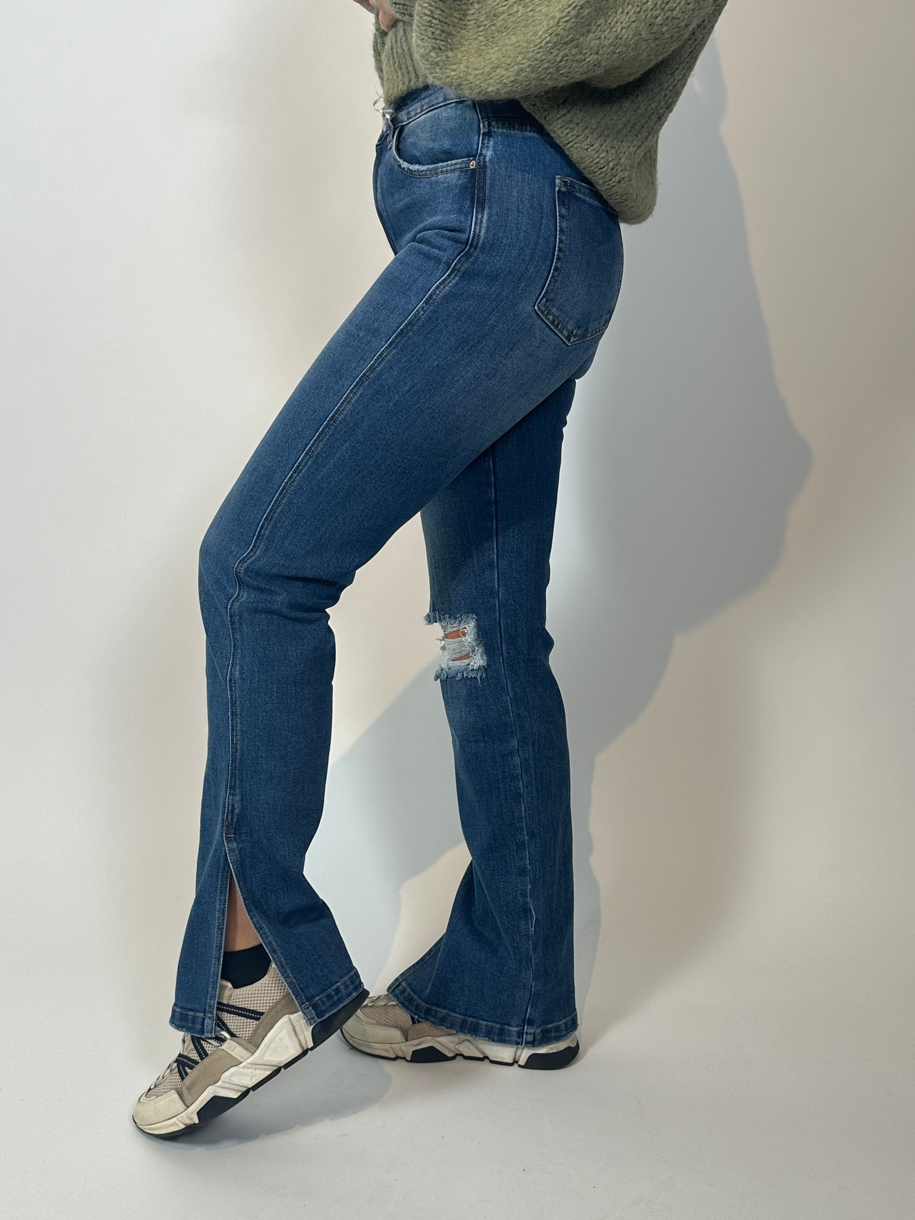 Jeans Q 868 Flared Split Blauw