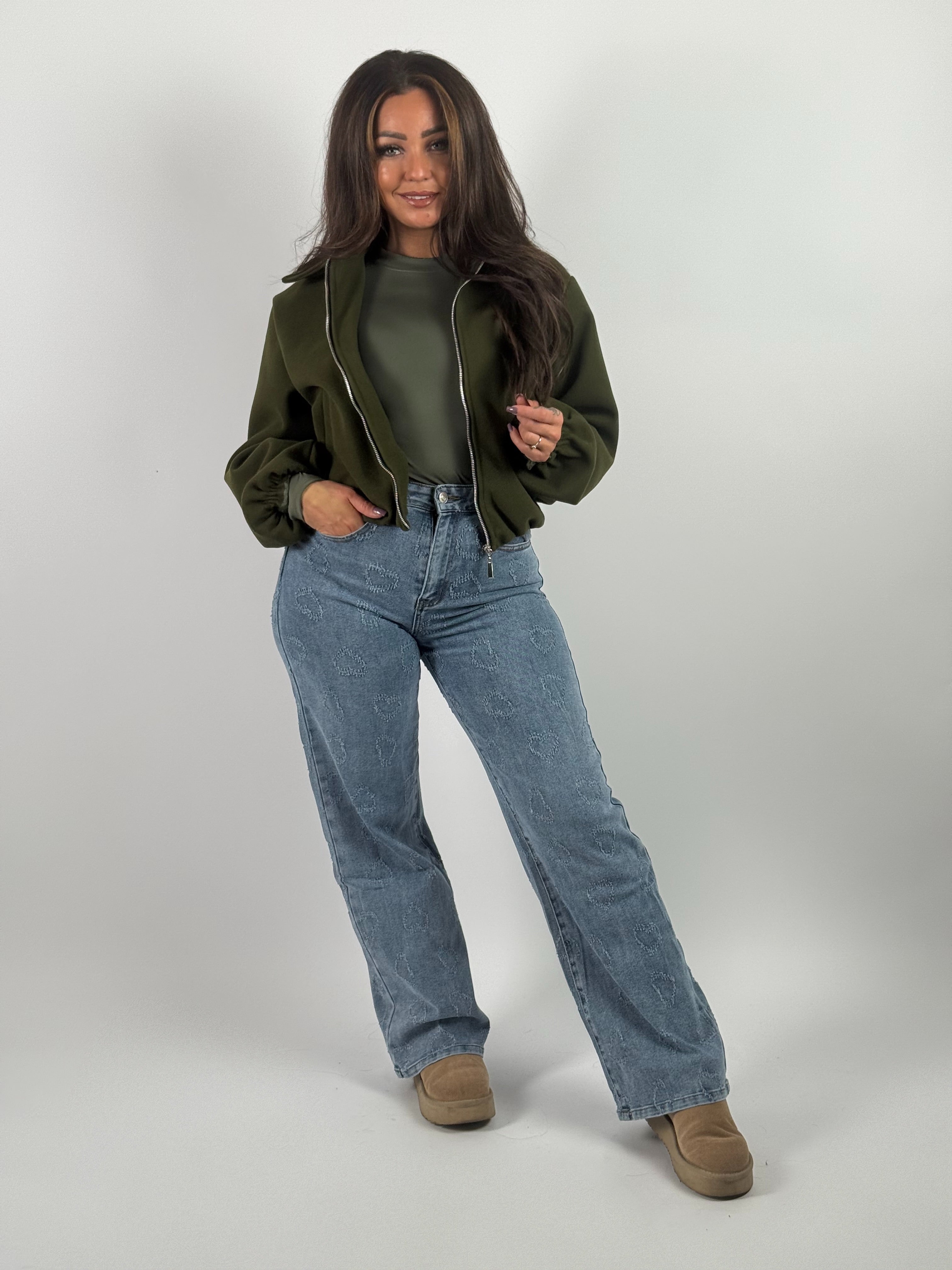 Jeans Y 5268 Hartjes Wide Leg Blauw