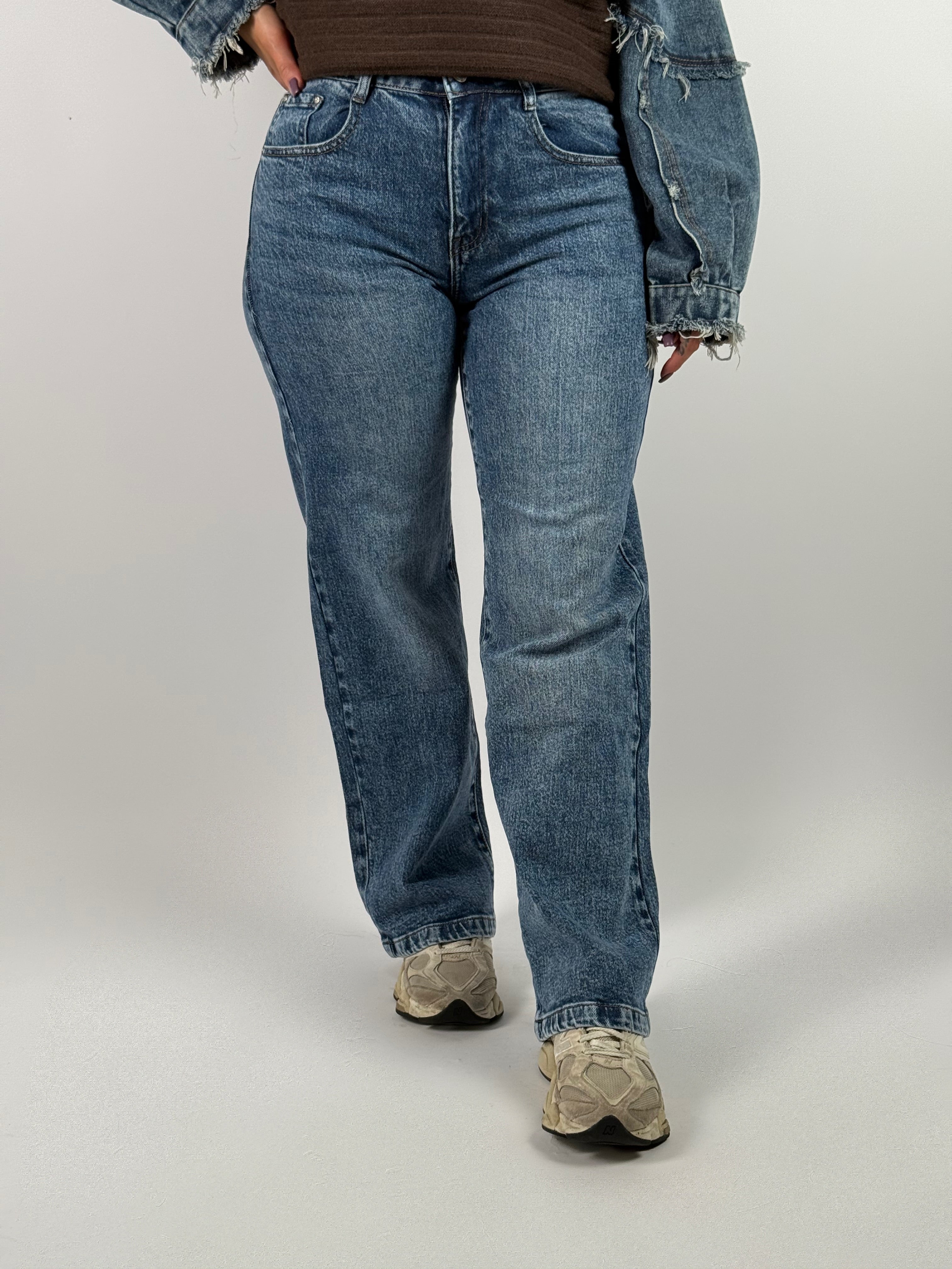 Jeans B 66197 Wide Leg Blauw