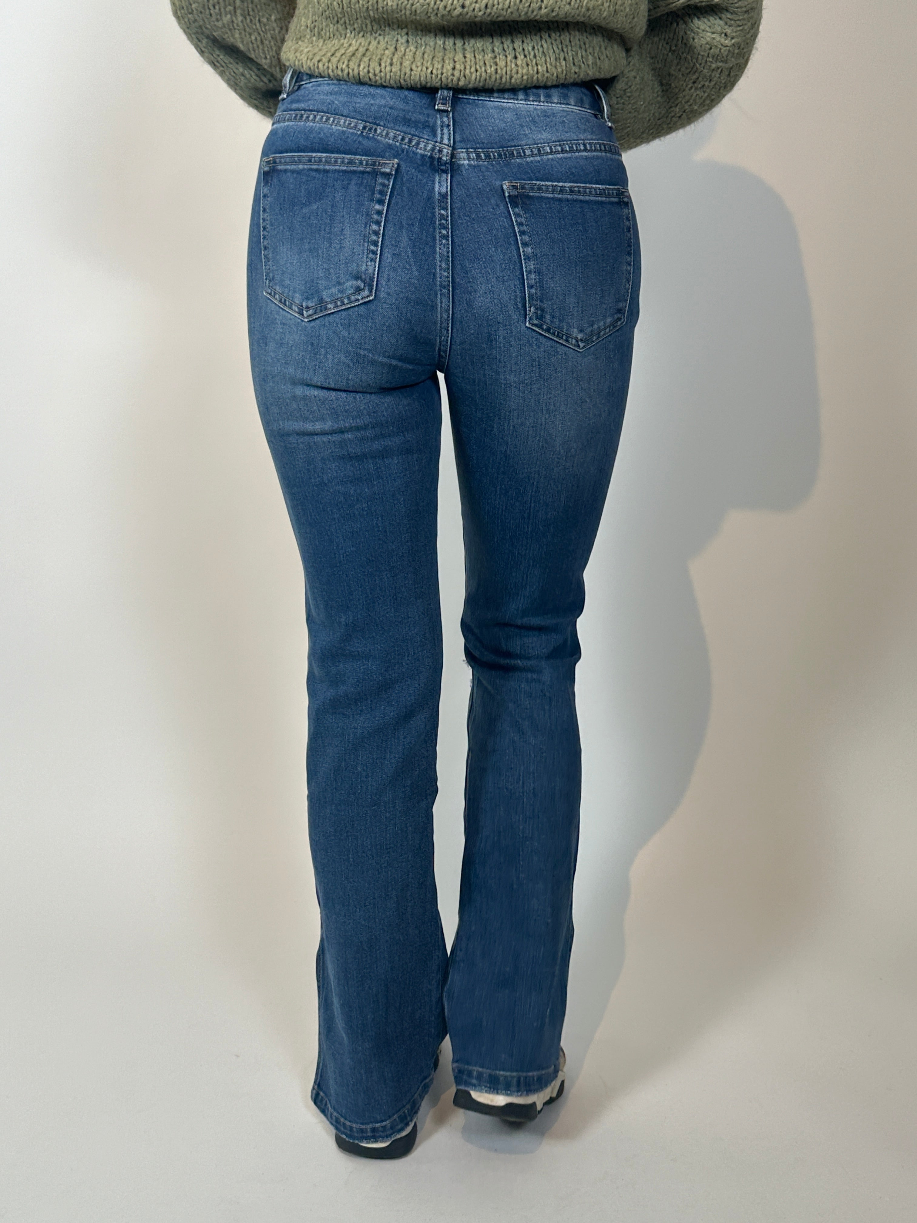 Jeans Q 868 Flared Split Blauw