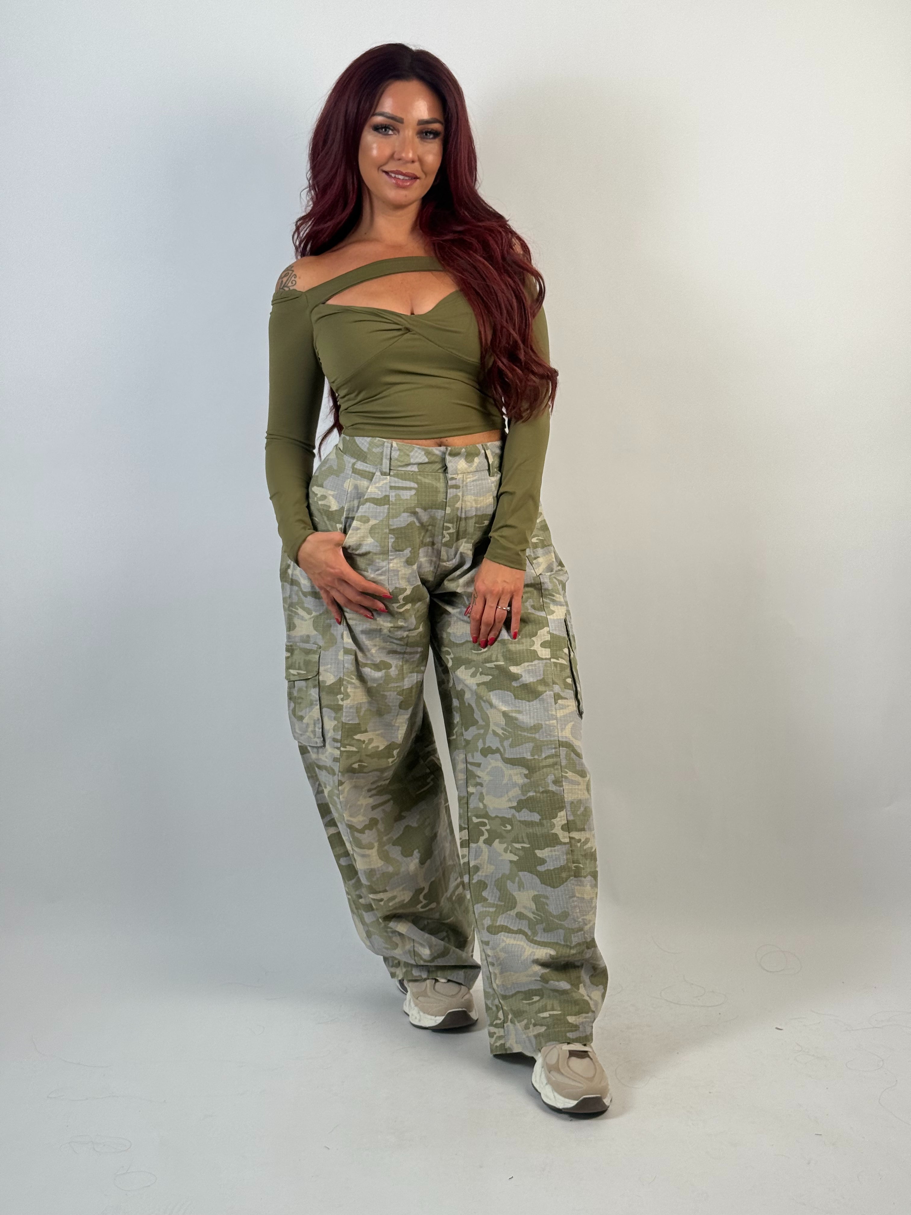 Broek Camou 4772 Long Blauw/Groen