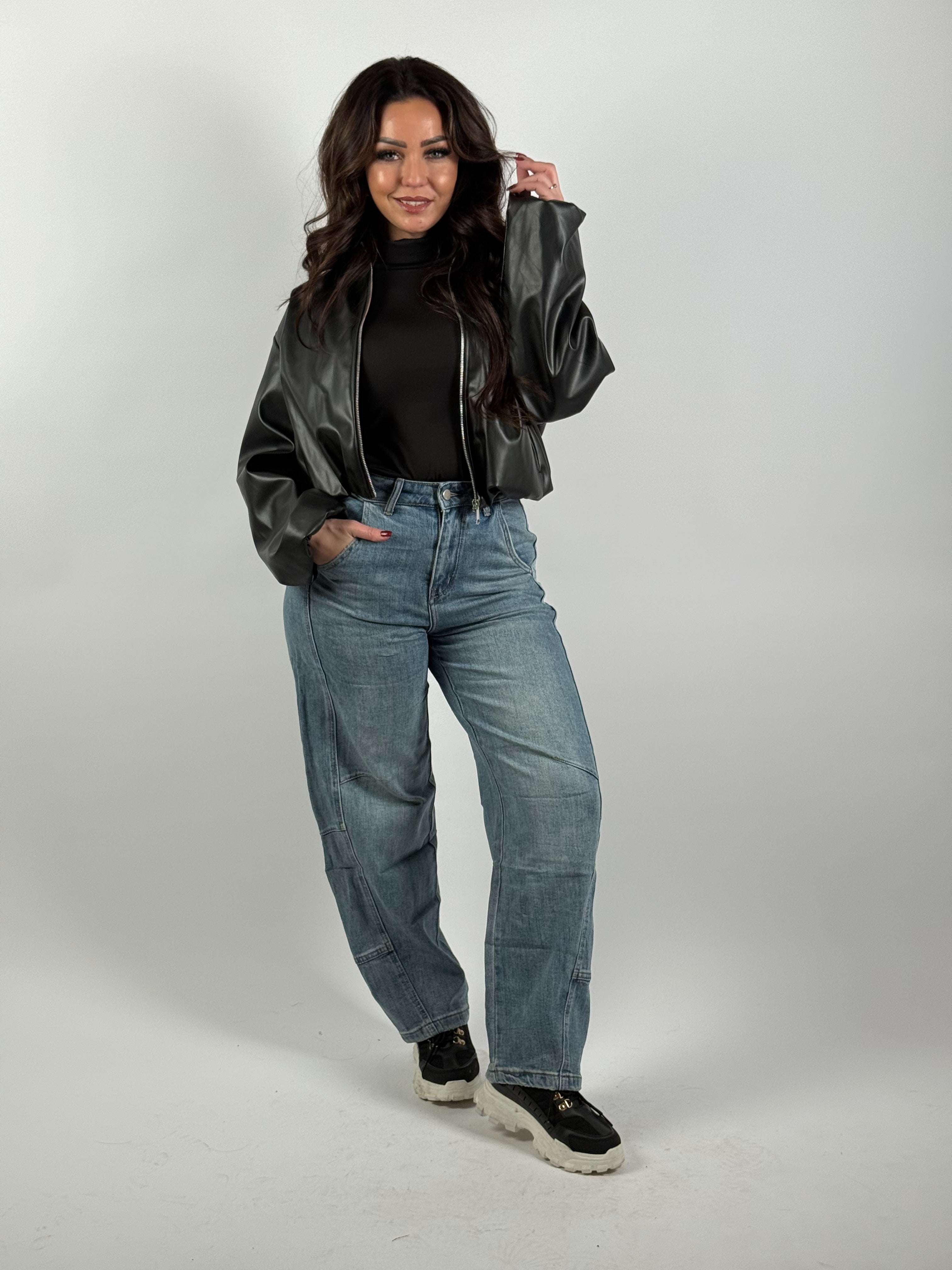 Jeans H 8606 Balloon Blauw