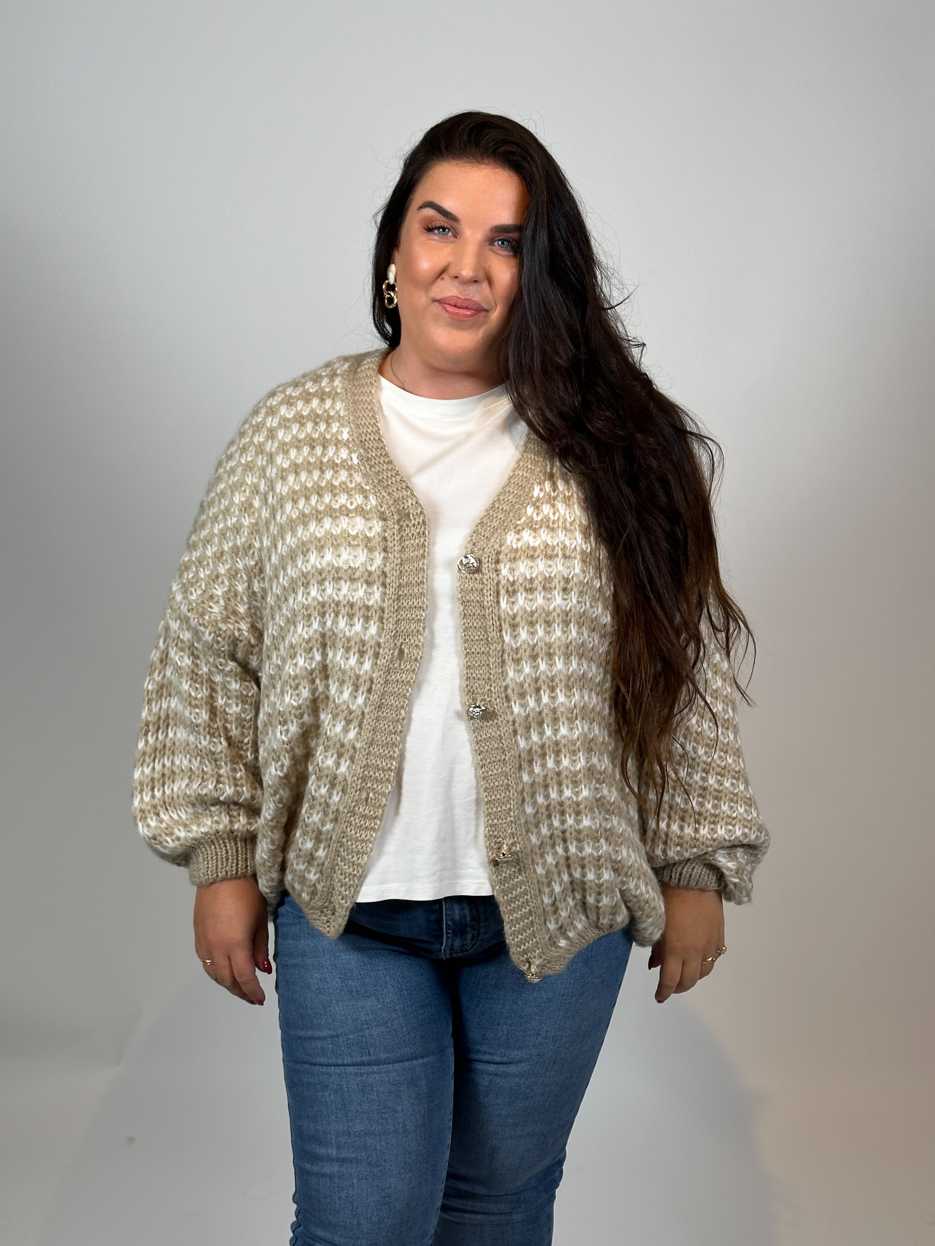 Vest Nela Plus Size Beige