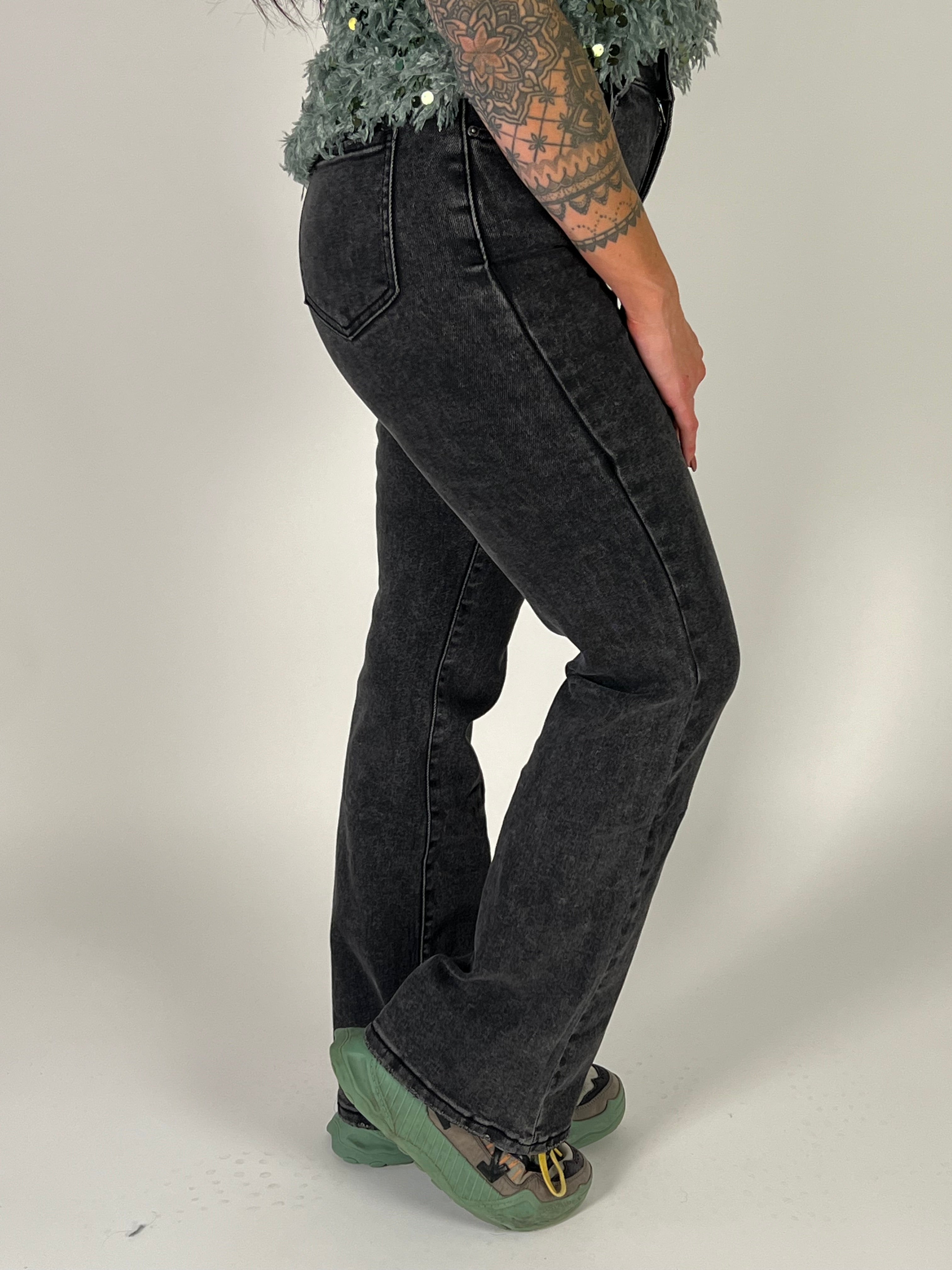 Jeans L 141-12 Flared D. Grijs