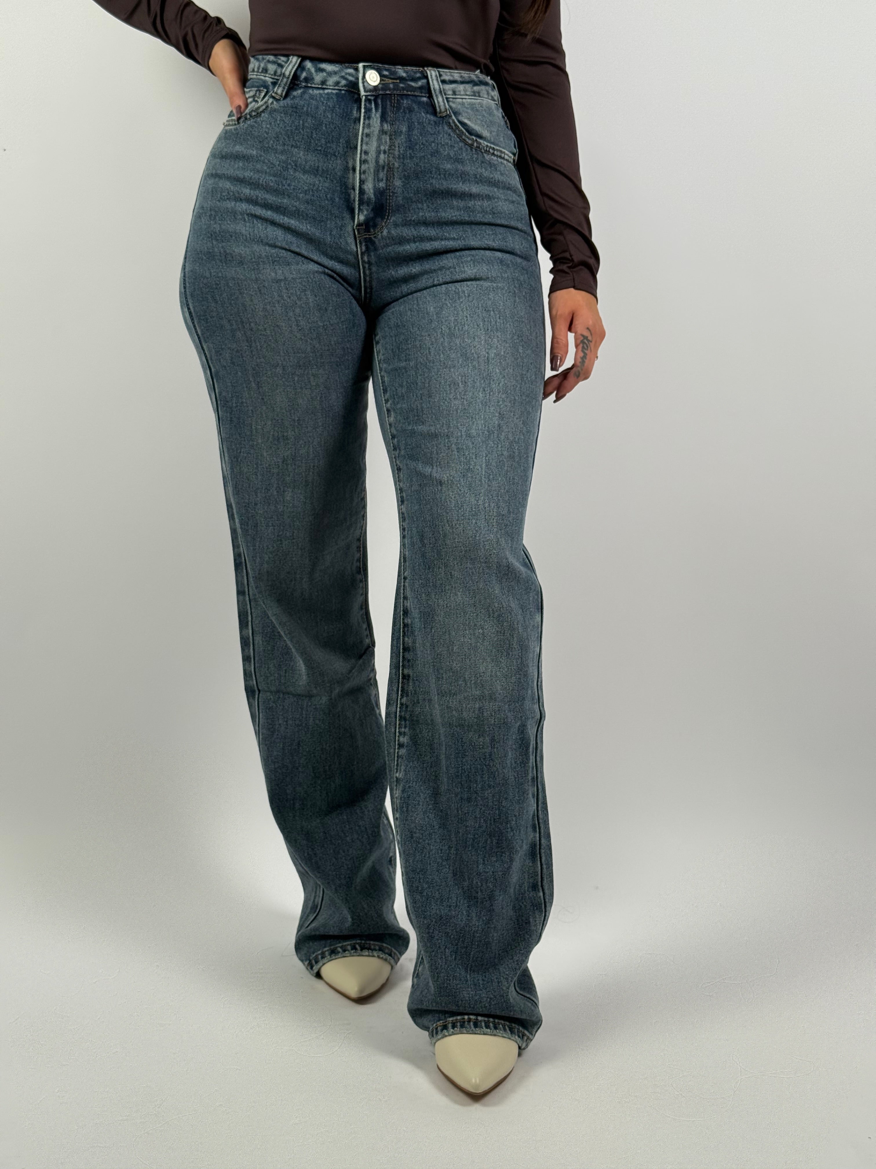 Jeans L 6272-2 Extra Long Wide Blauw