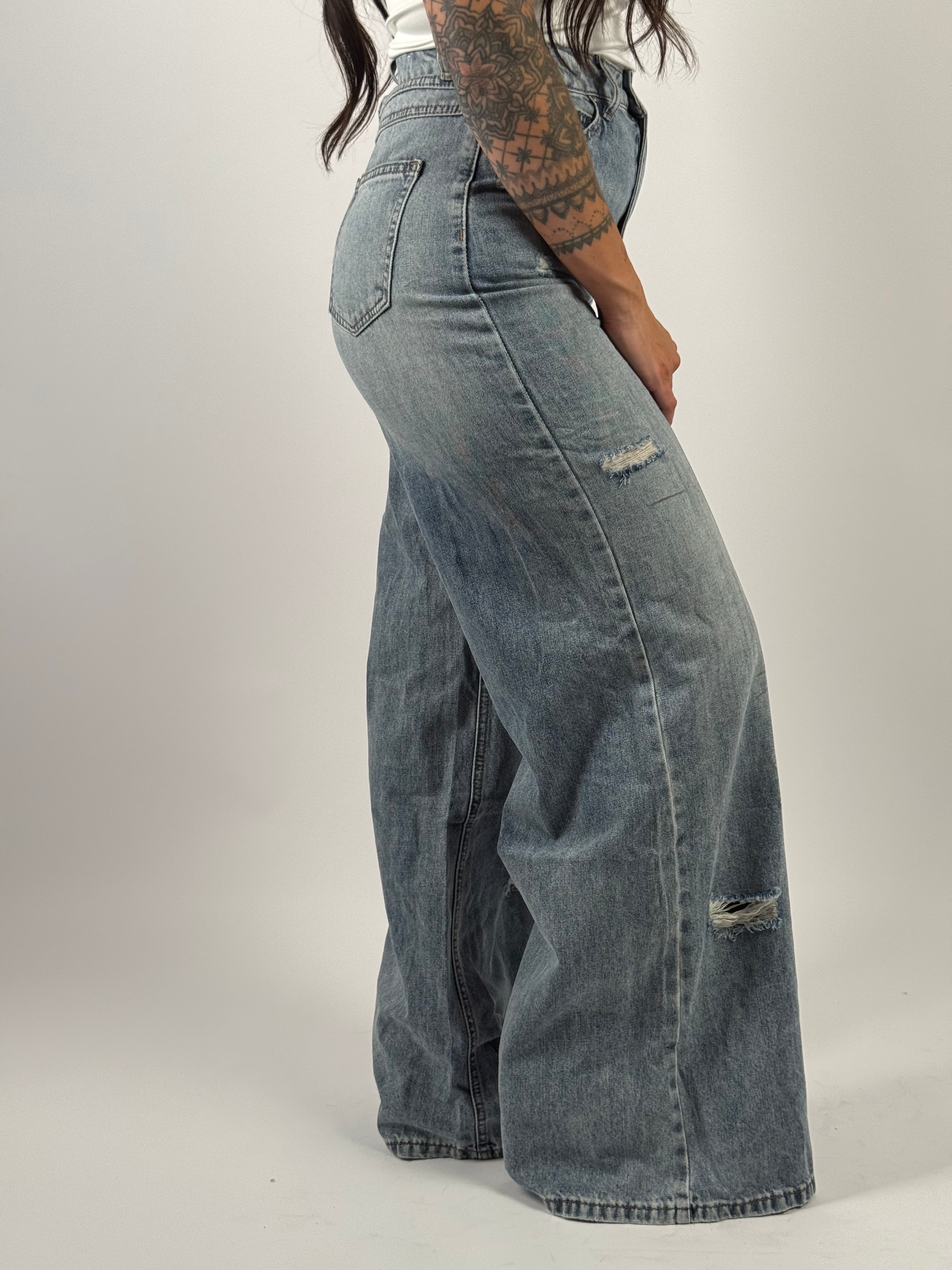 Jeans H 5357 Extra Long Wide Blauw