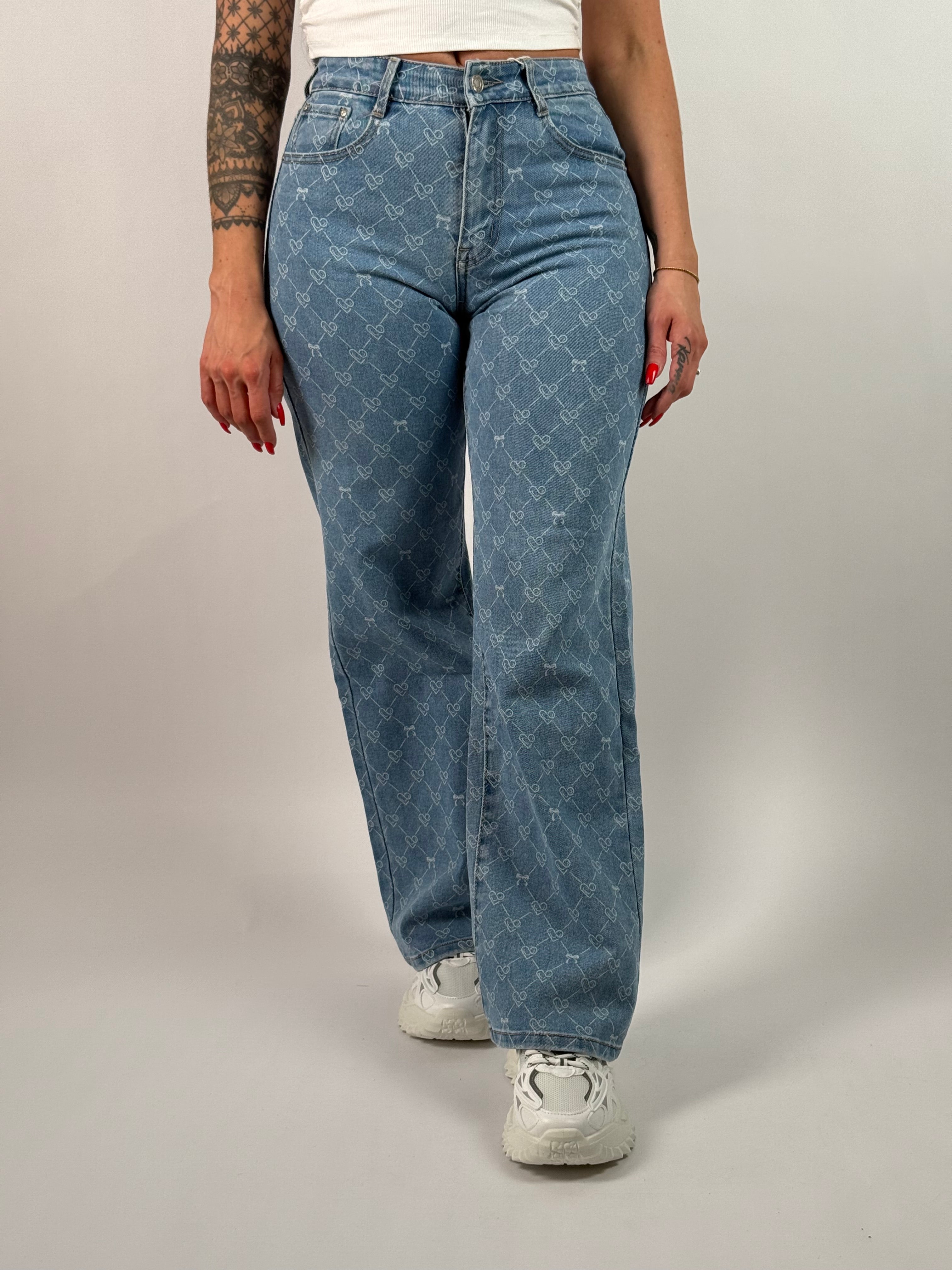 Jeans B 66095 Wide Leg Blauw
