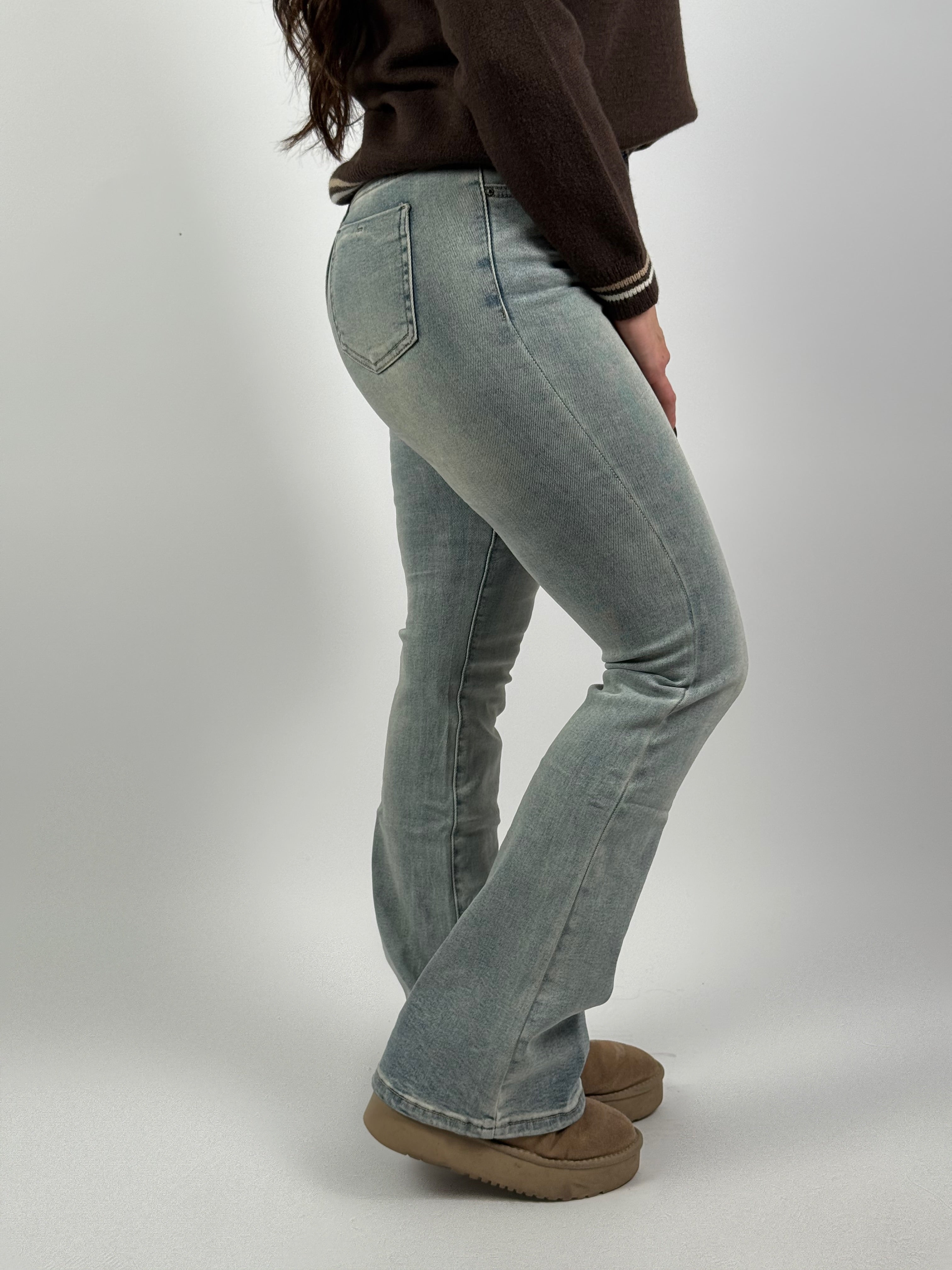 Jeans H 6156-27 Flared L. Blauw