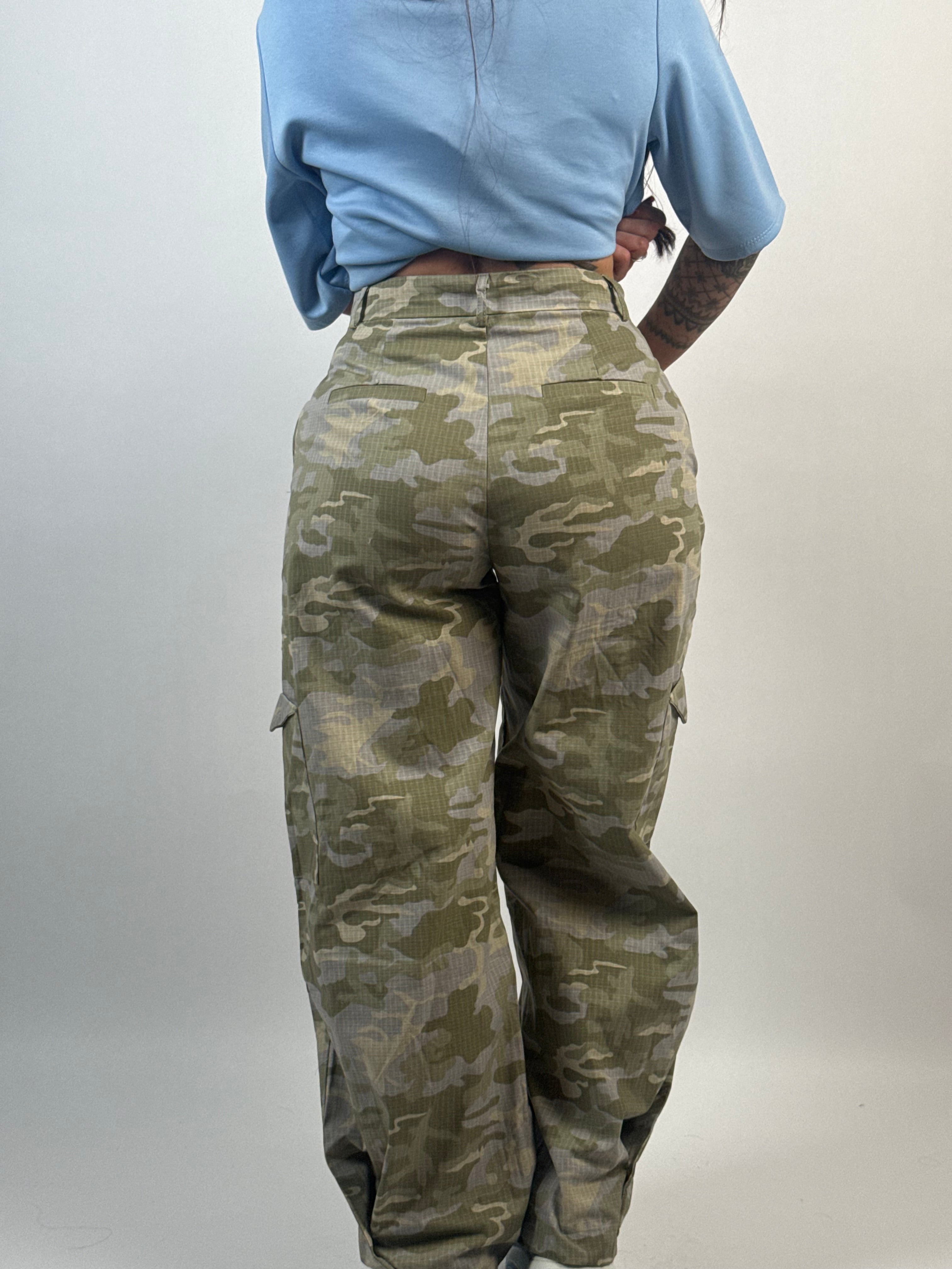 Broek Camou 7904 Blauw/Groen