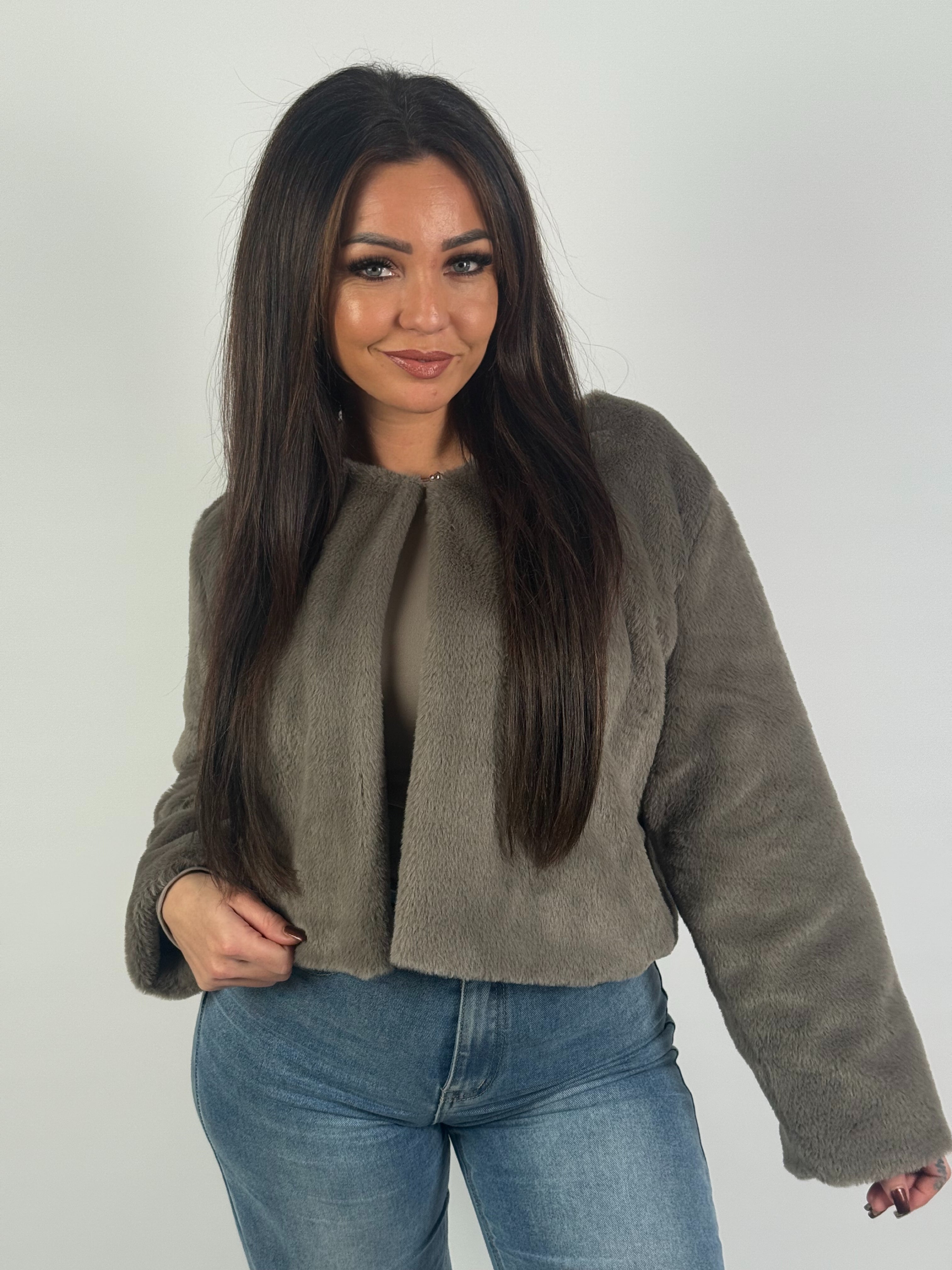 Vestje Novi Fluffy Taupe