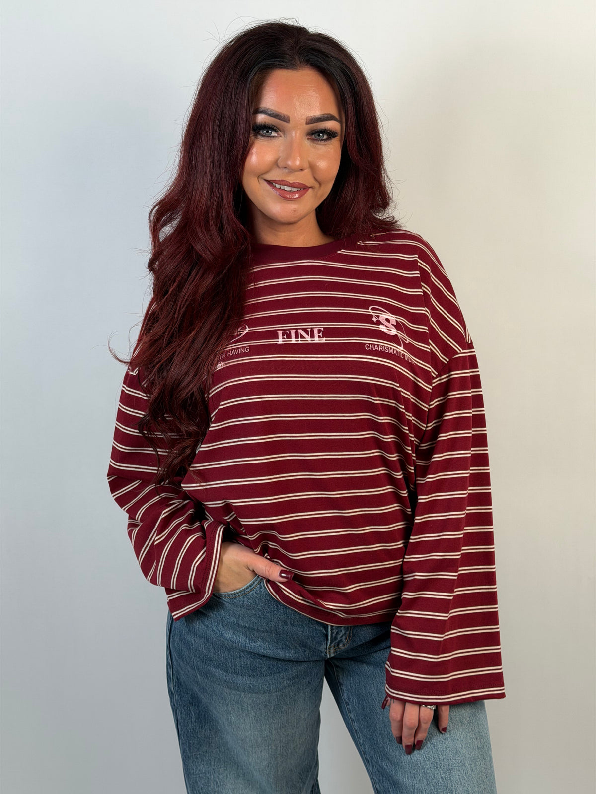 Top Streep Fine Bordeaux