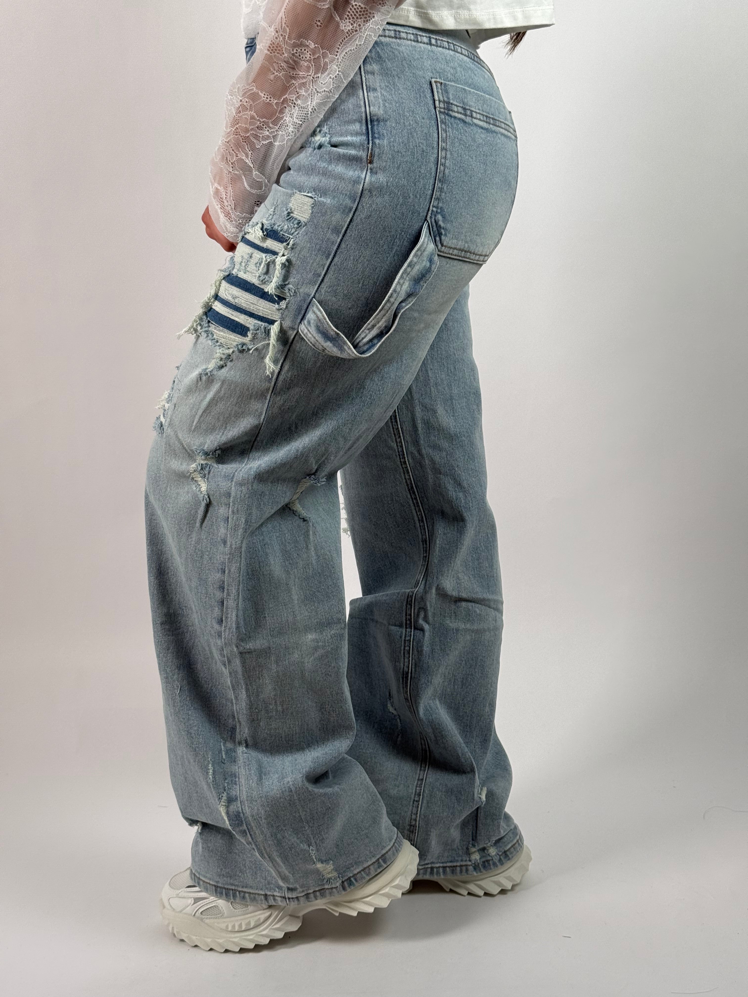 Jeans L 1170-60 Wide Leg Blauw