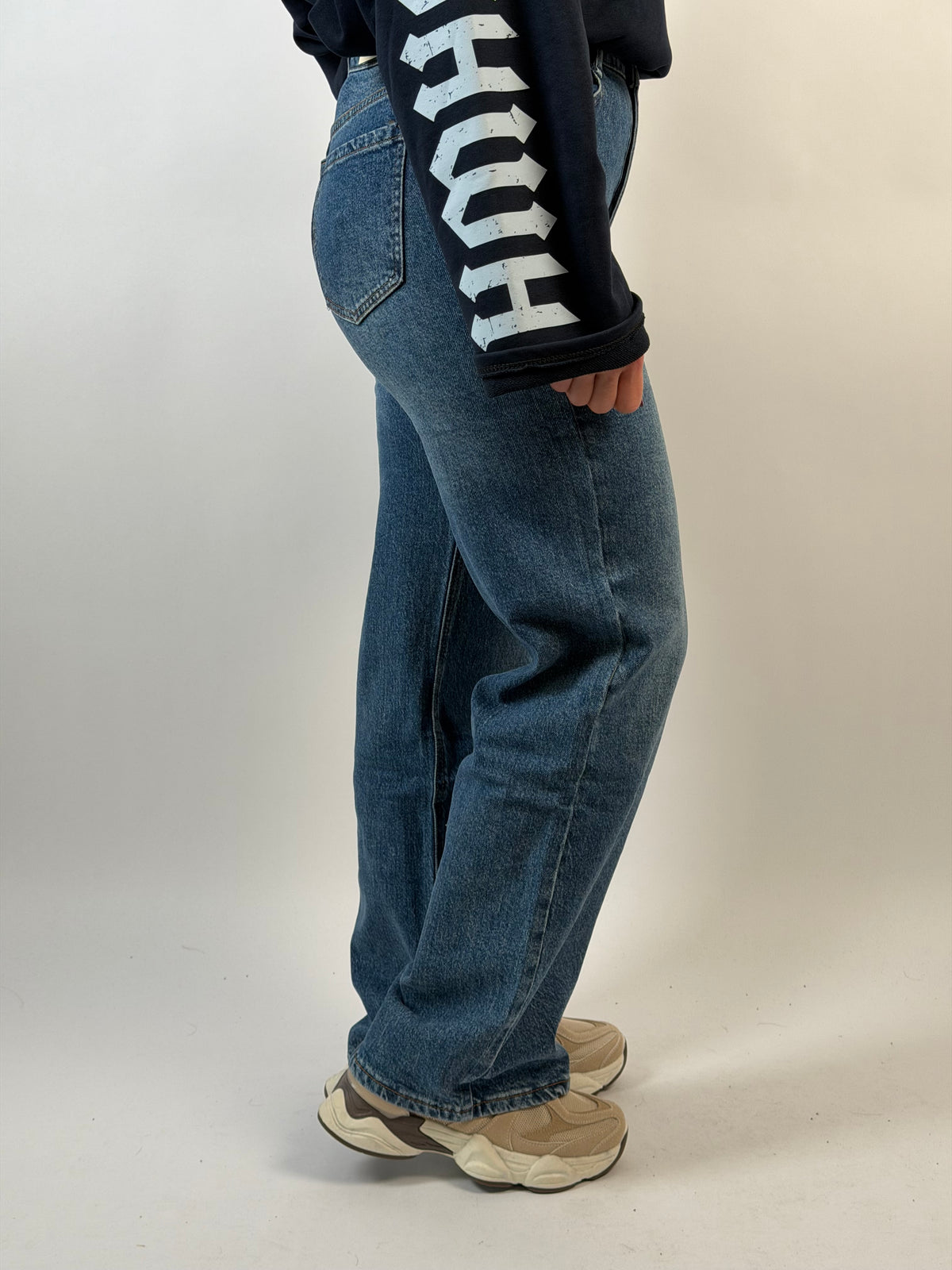 Jeans F 5679 Wide Leg Blauw
