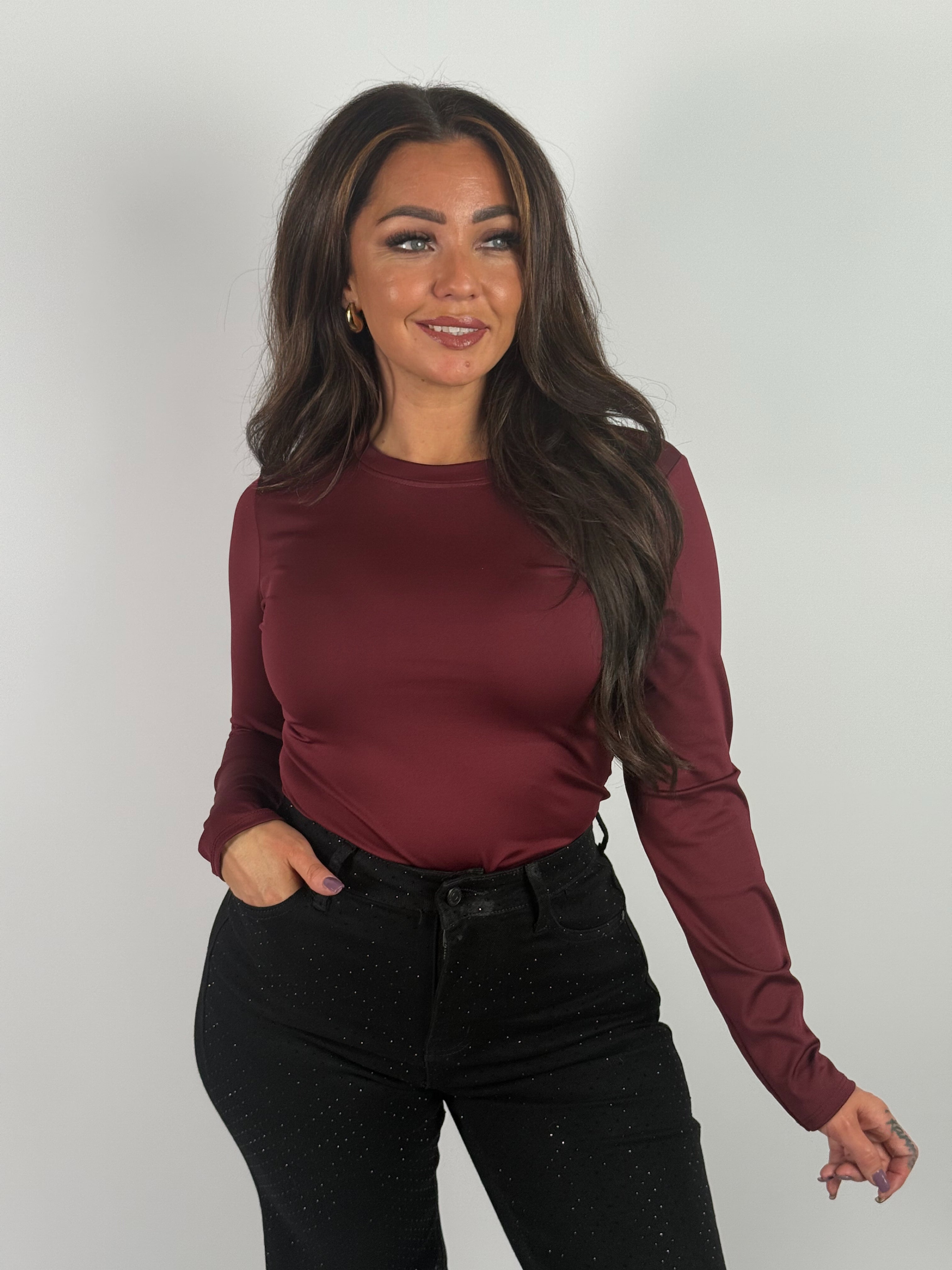 Jeans Y 807A Strass Wide Leg Zwart