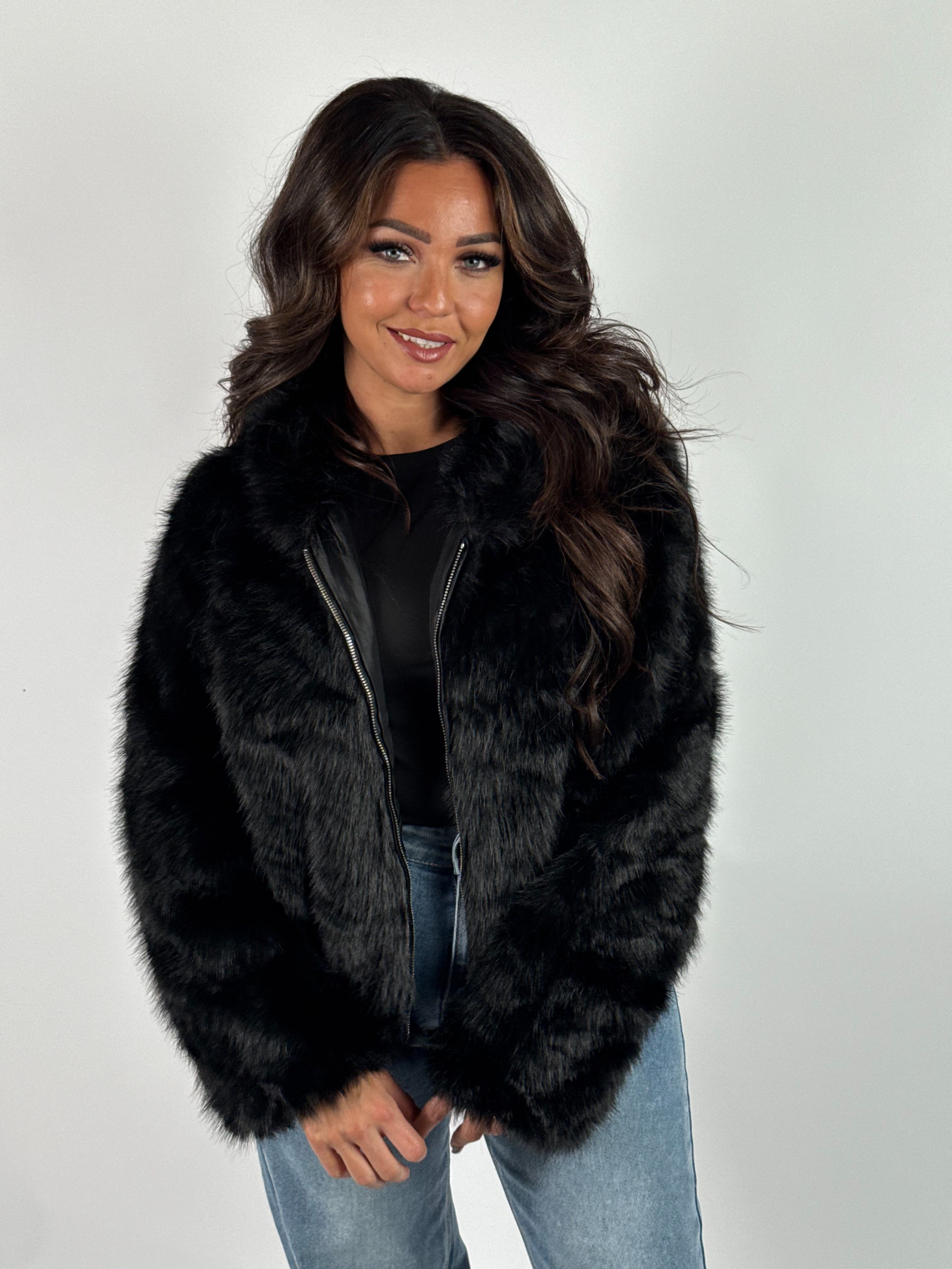 Jack Fluffy Mavi Zwart