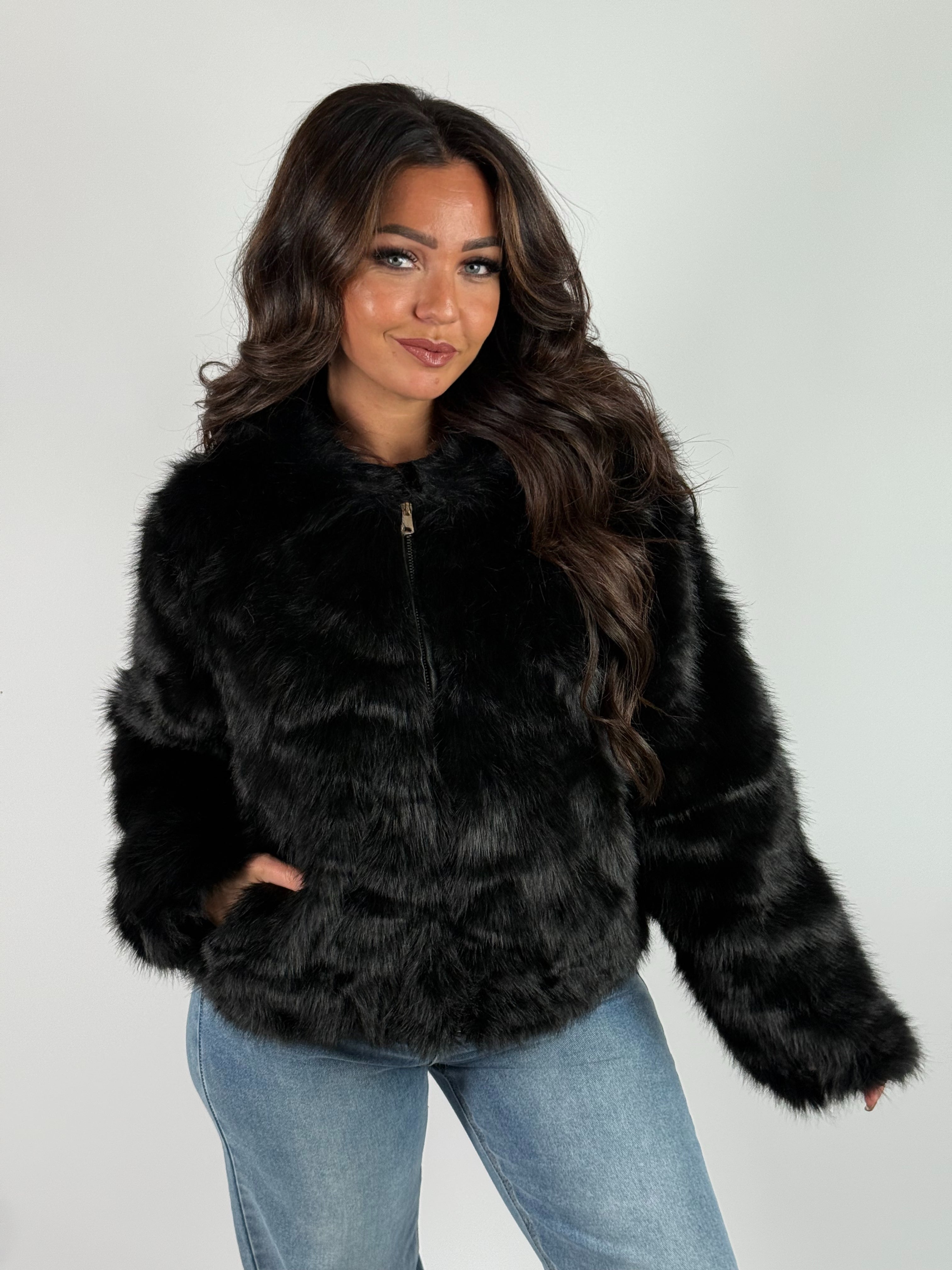 Jack Fluffy Mavi Zwart