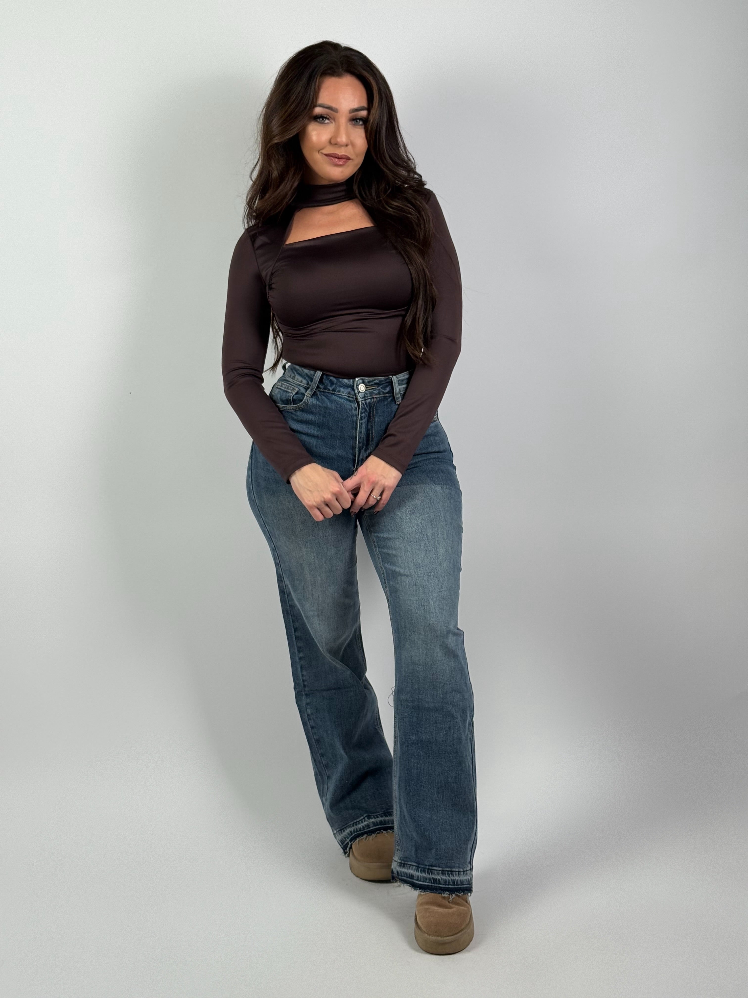 Jeans L 6038 Wide Leg Blauw