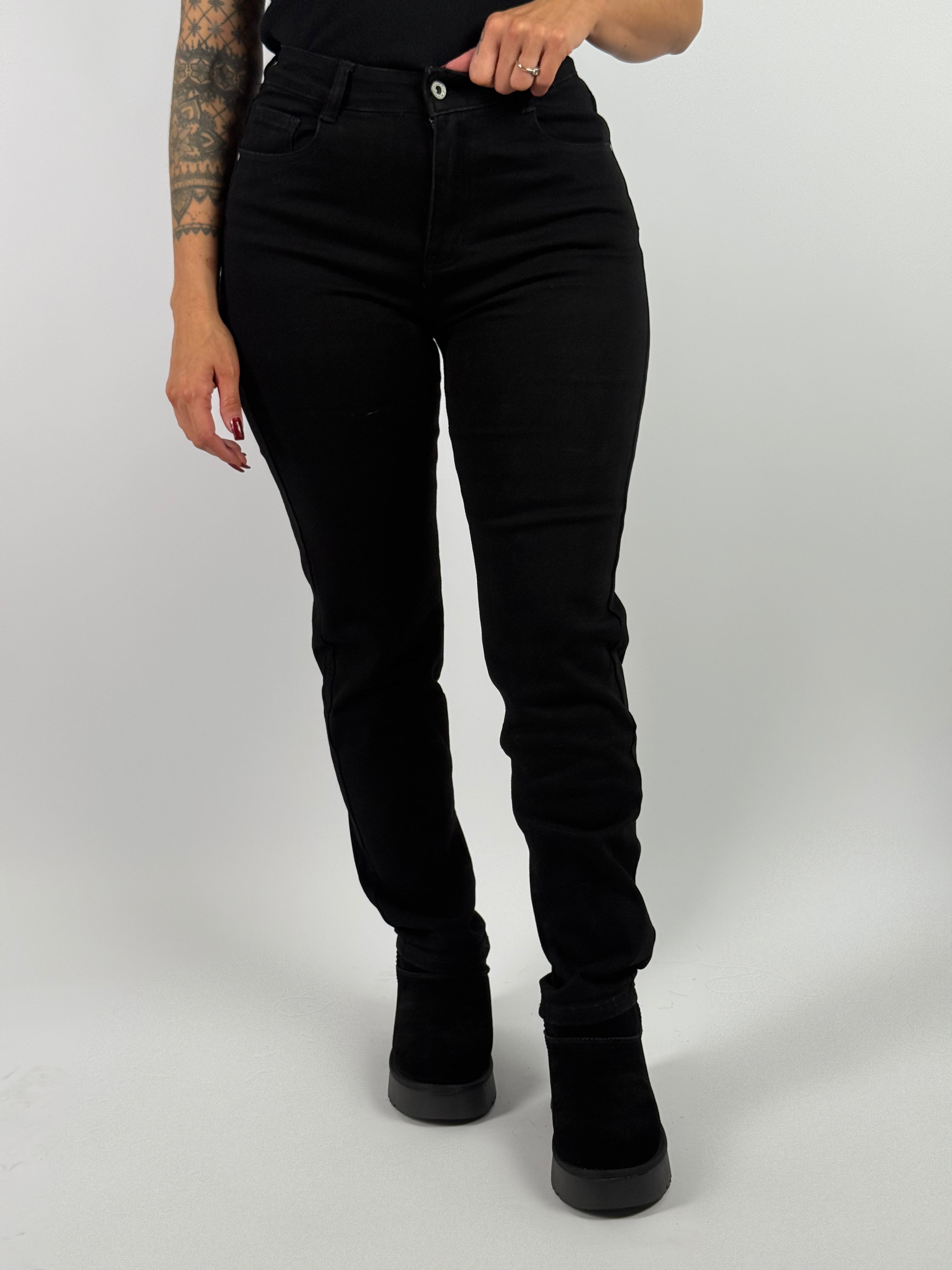 Jeans H 6750-6 Mom Zwart