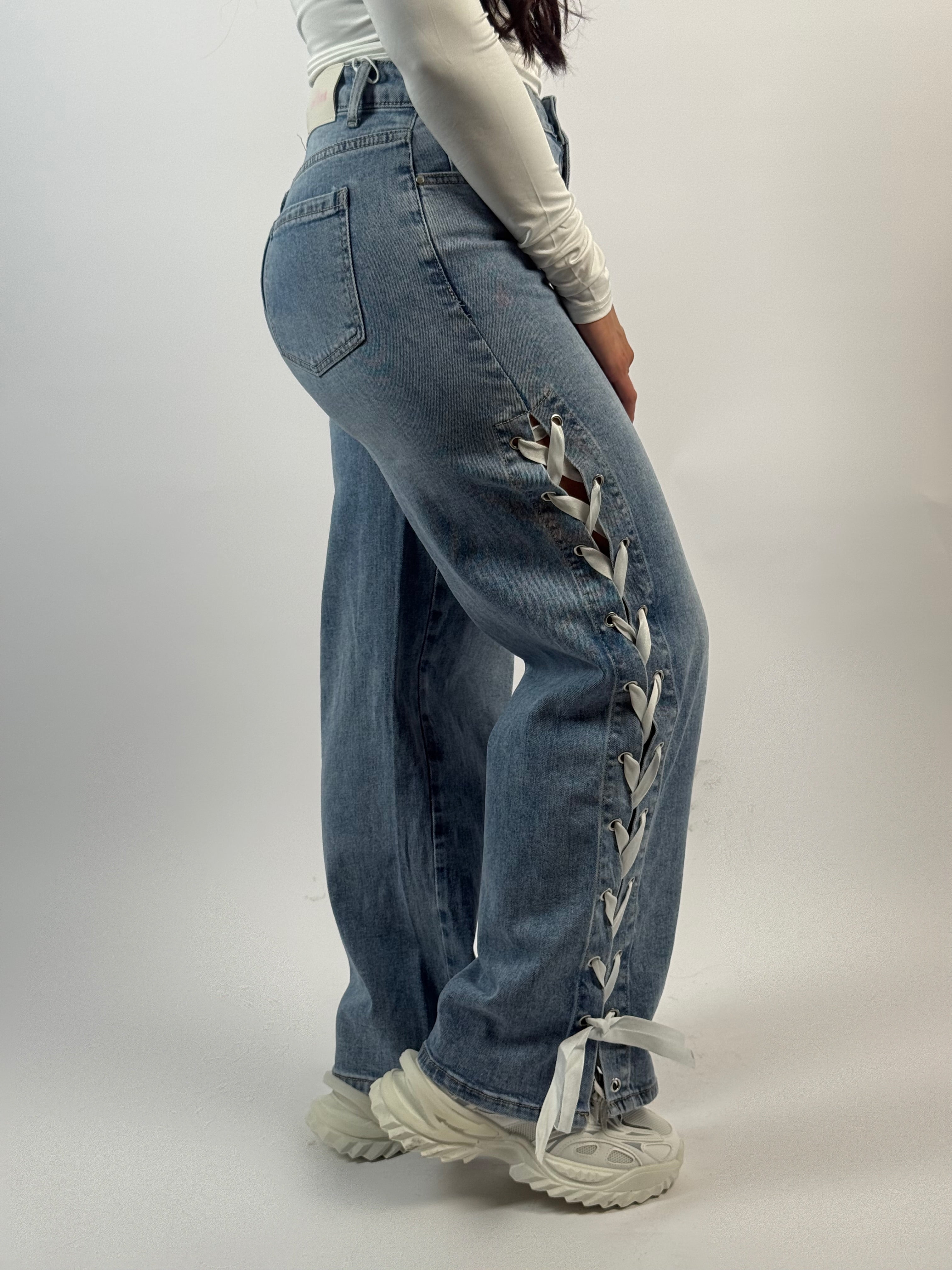 Jeans D 226 Veter Wide Blauw is