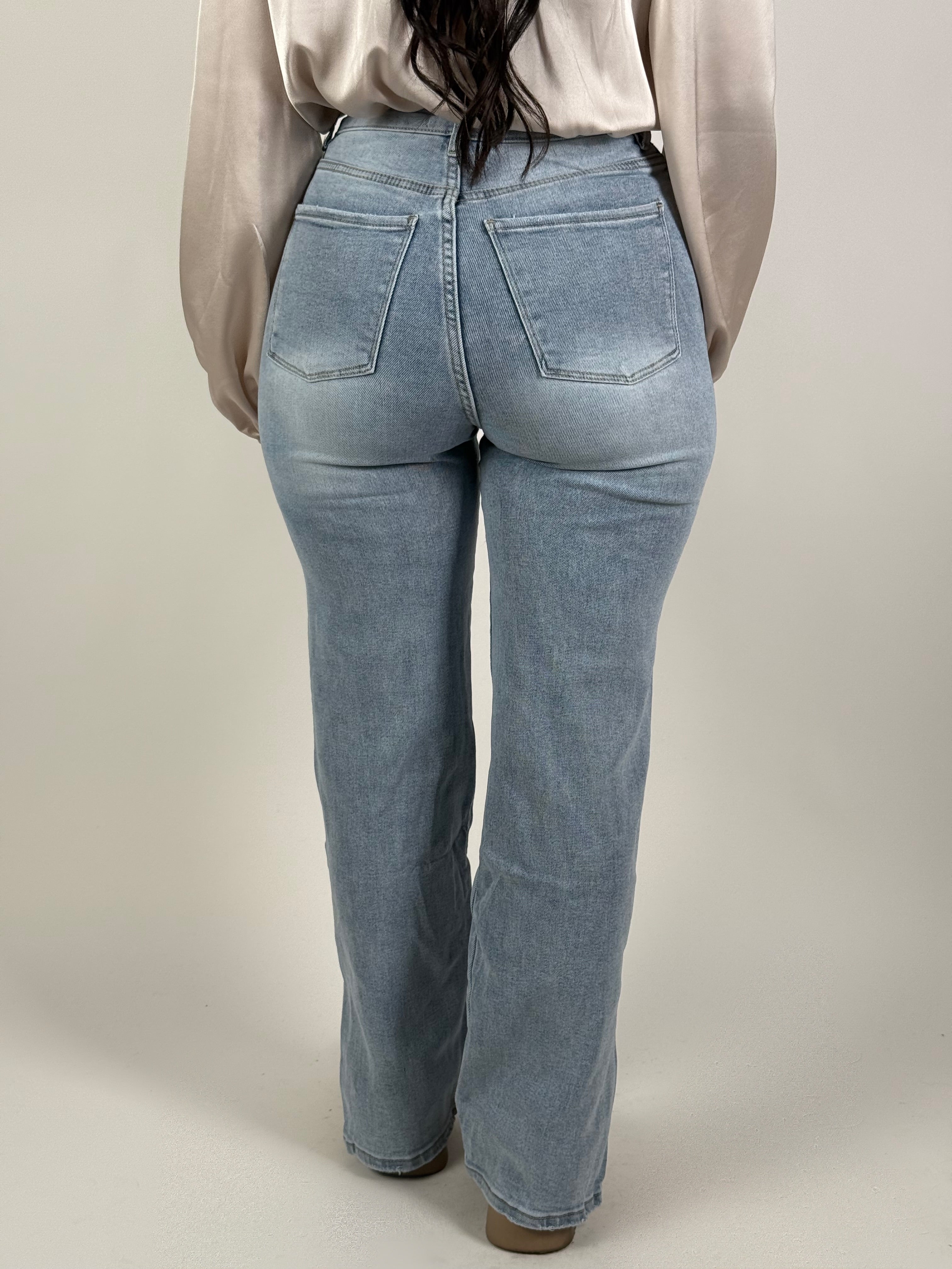 Jeans 309 Straight Split Blauw