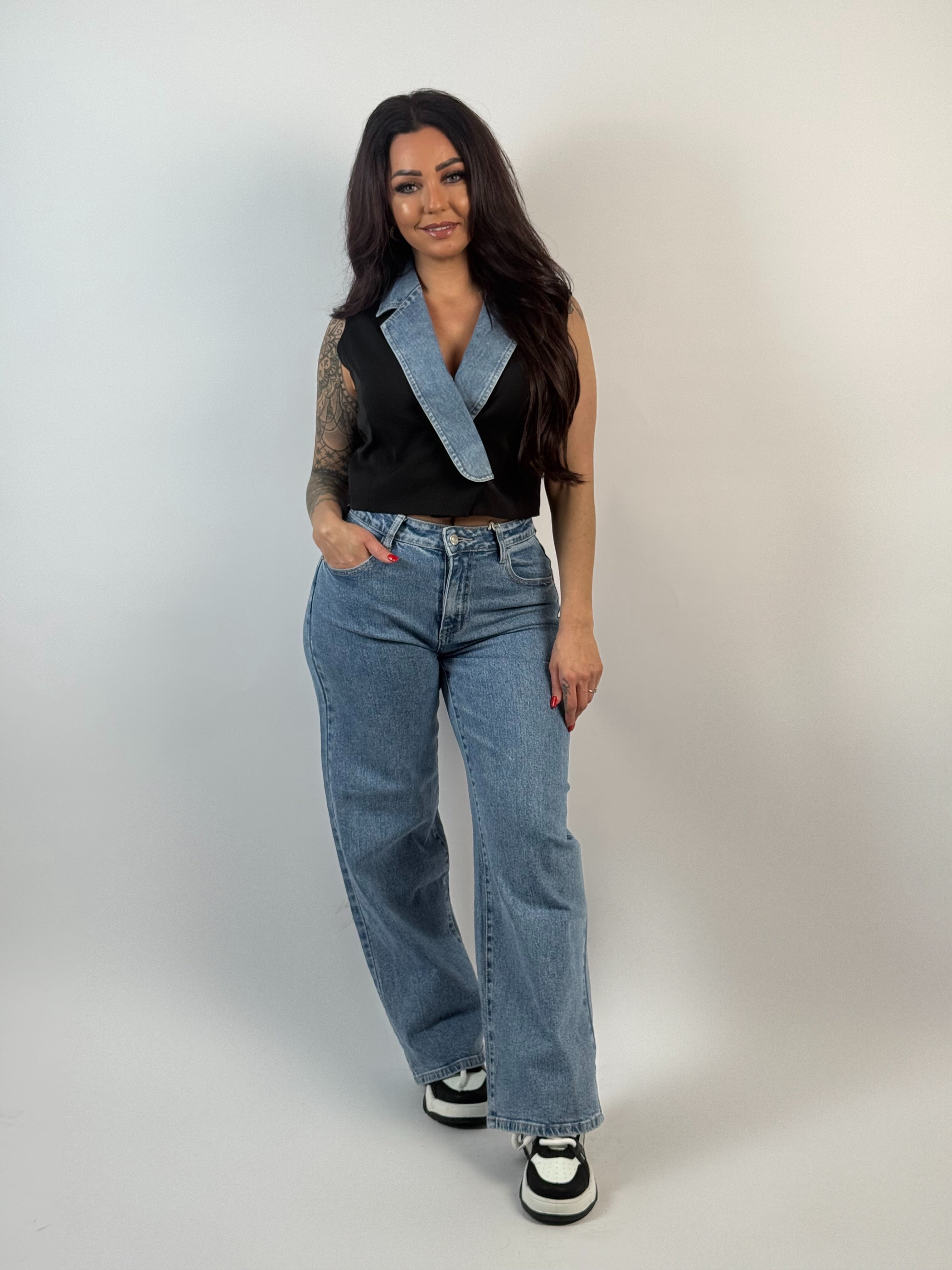 Gilet Jeans 906 Zwart