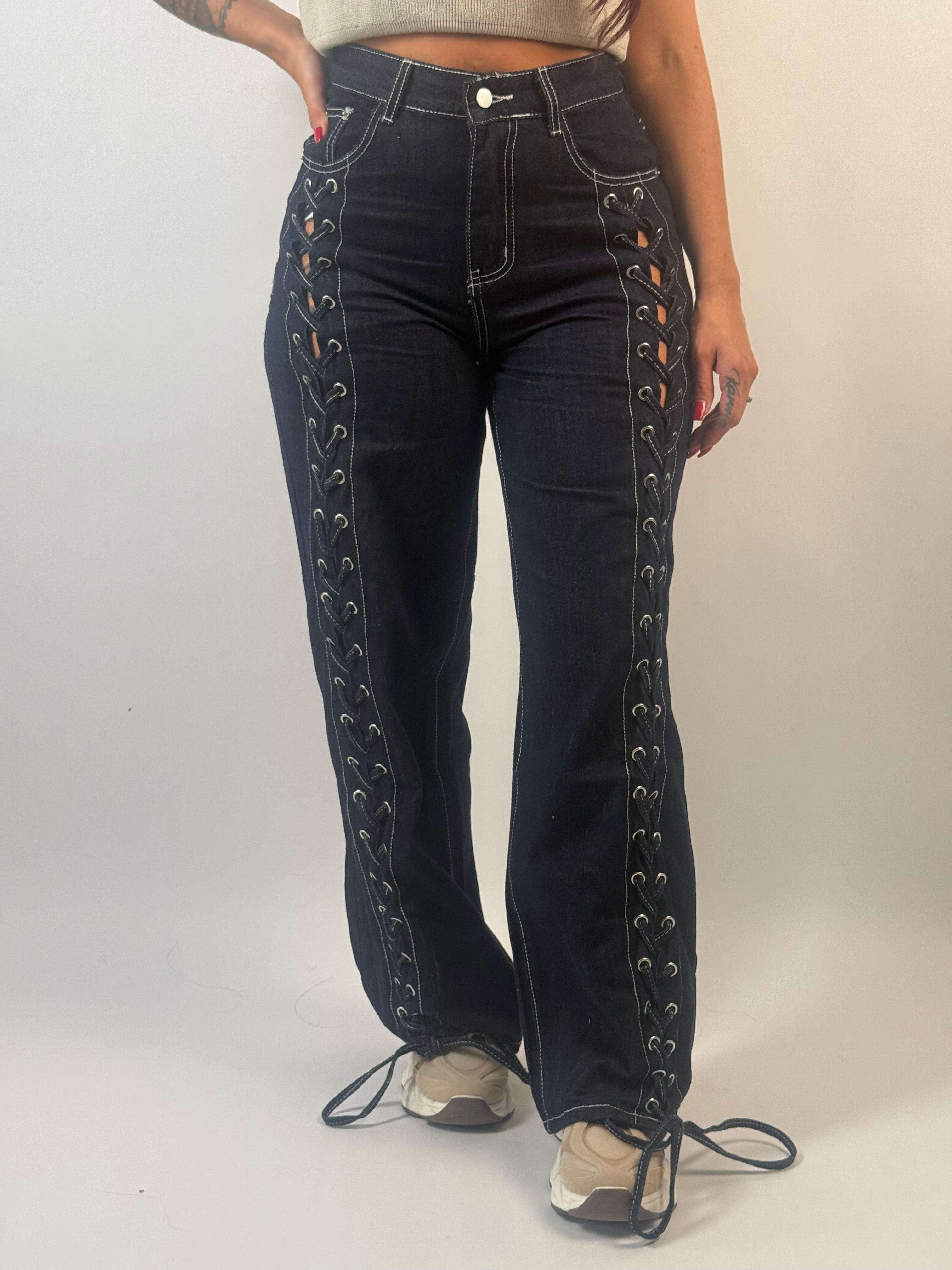 Jeans Veter Wide D. Blauw